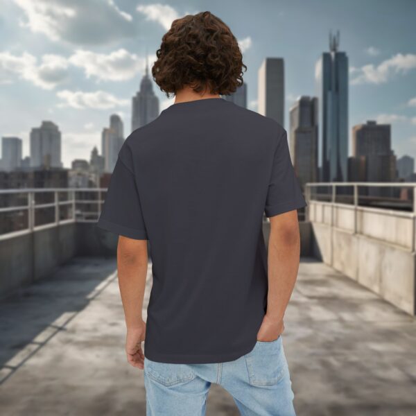 Tel Aviv Cityscape Y2K Design - Men’s Oversized T-Shirt - Image 8