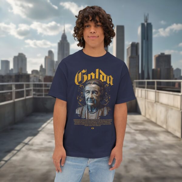 Golda Meir Inspiration Oversized Tee | Men Graphic Shirt for Empowerment & Activism - Image 11