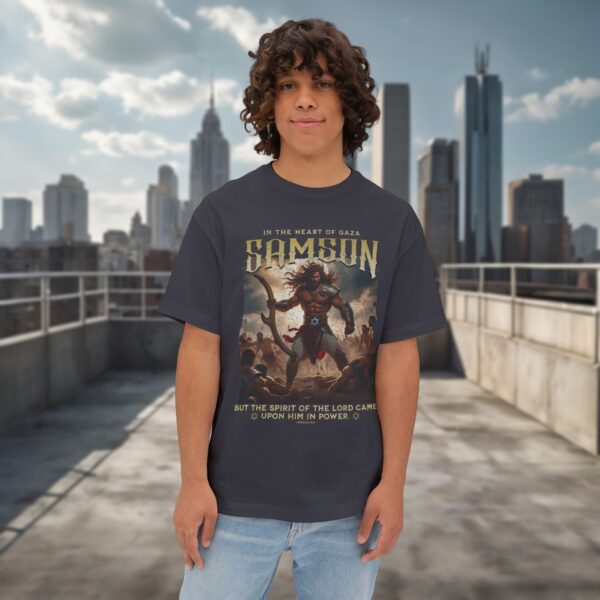Samson Men Oversized Boxy Tee - Vintage Graphic T-Shirt for Comfort and Style - Image 7