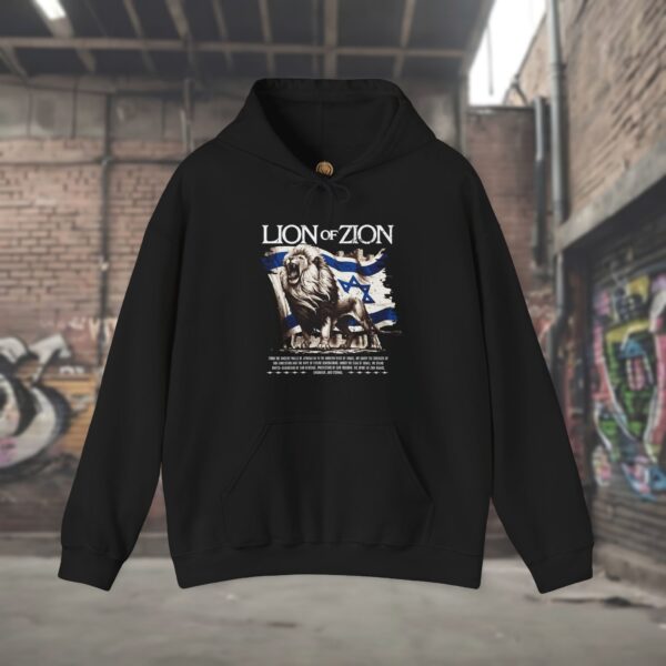 Lion of Zion, Israel Flag Design Women's Hoodie - Image 3