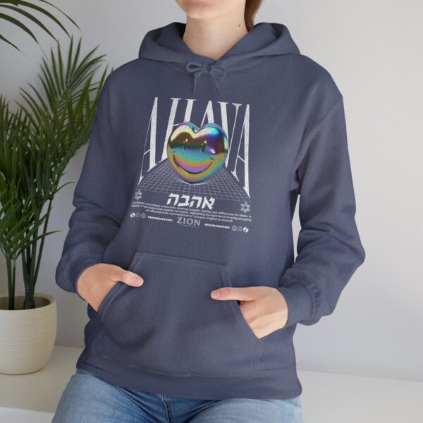 Ahava Love Y2K Gold Heart Design - Hoodie for Women - Image 16