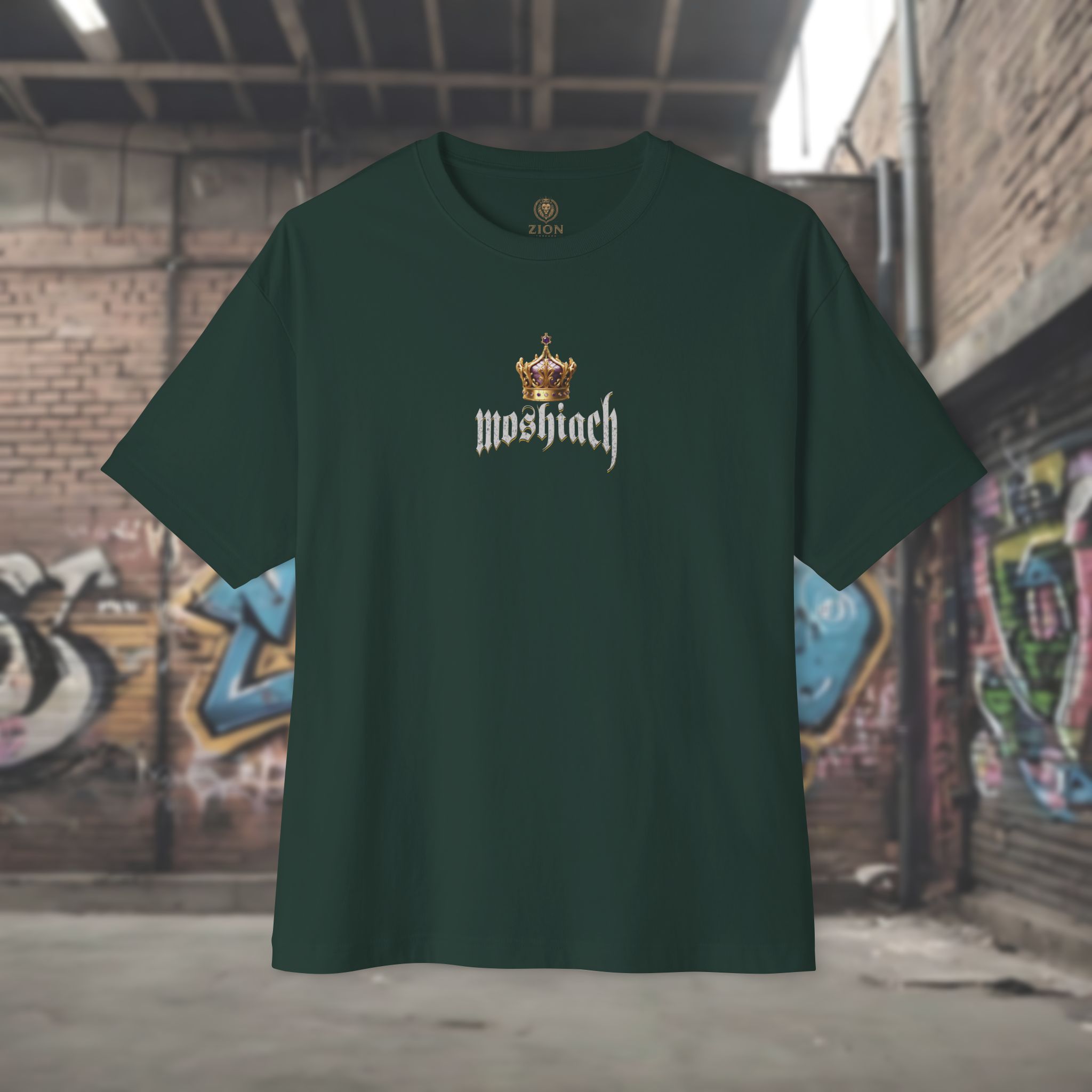 Urban Jewish Oversized Tee for Men - Moshiach Y2K Design - Image 9