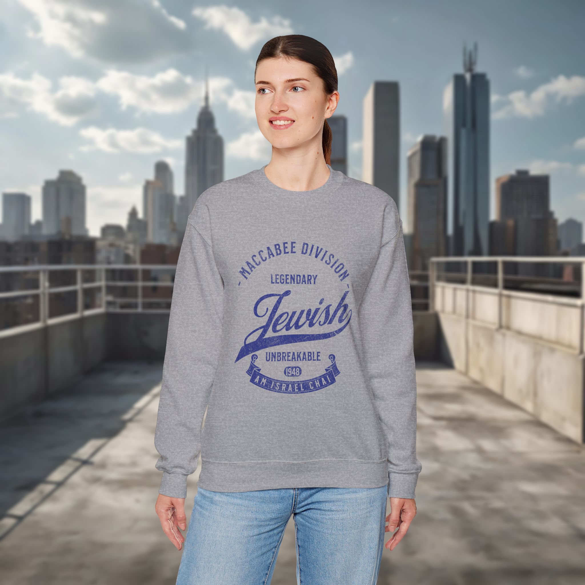 Legendary Jewish Maccabee Division Crewneck Sweatshirt - Image 10