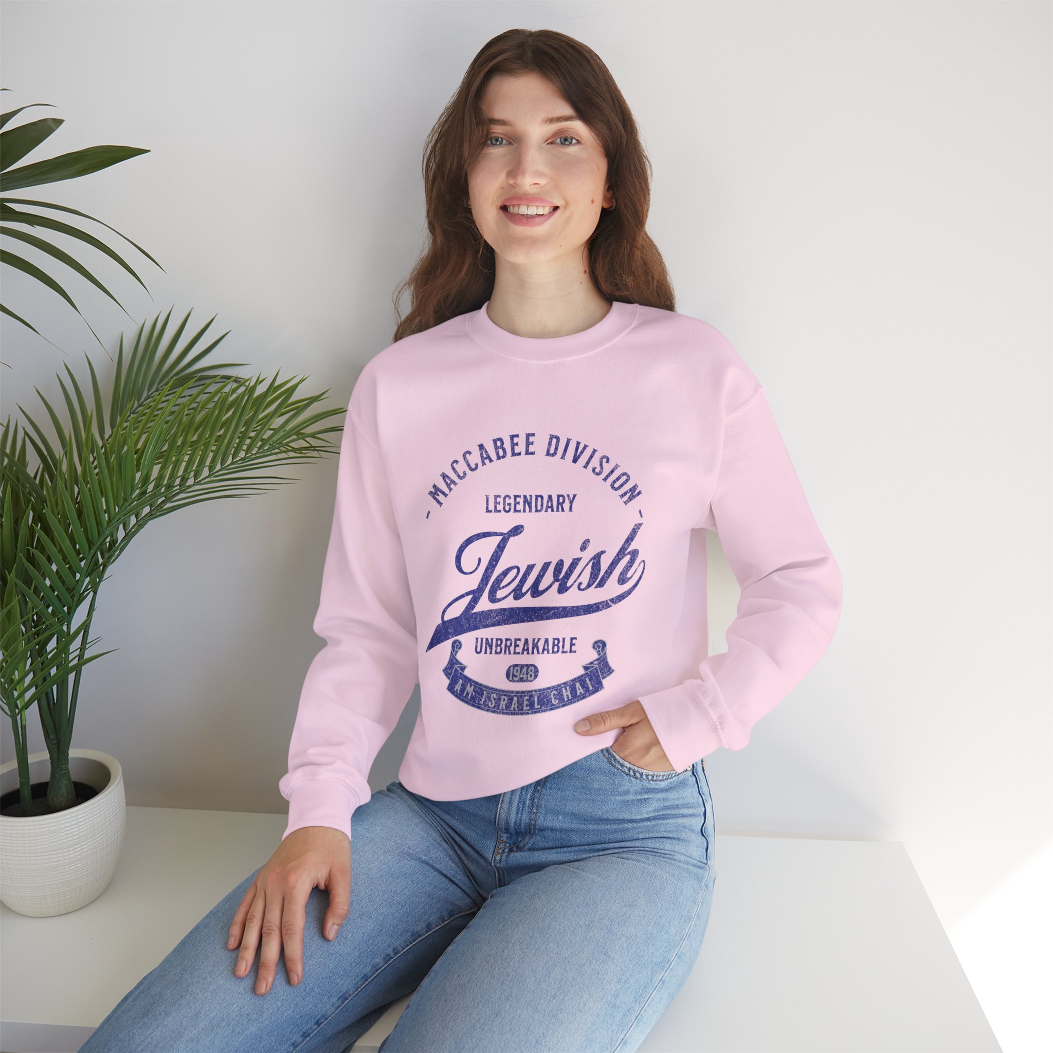 Legendary Jewish Maccabee Division Crewneck Sweatshirt - Image 24