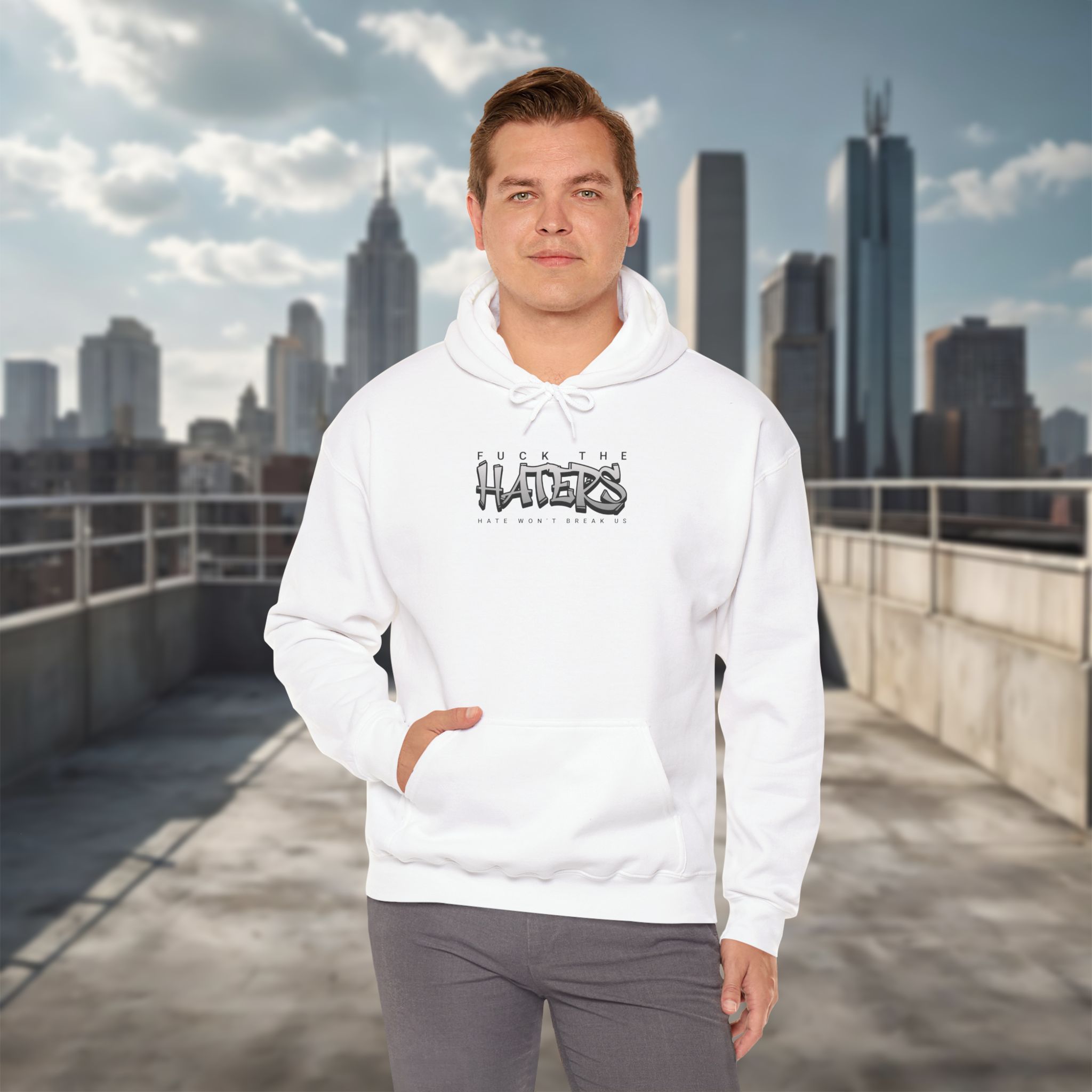 Hate Won't Break Us - Men's Hoodie - Image 23