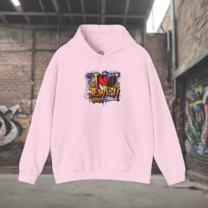 Graffiti 'I Love Jewish Boys' Hoodie – Street Art Pride Sweatshirt