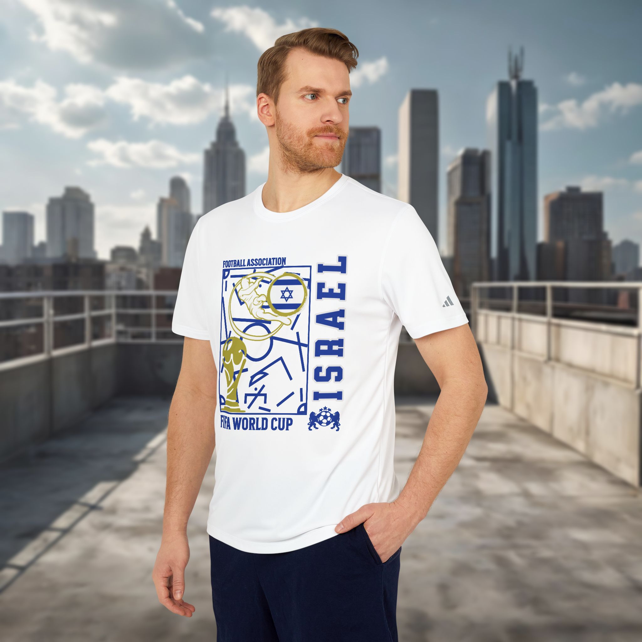 Israel Football Team Fans T-Shirt Unisex Adidas original - Image 2