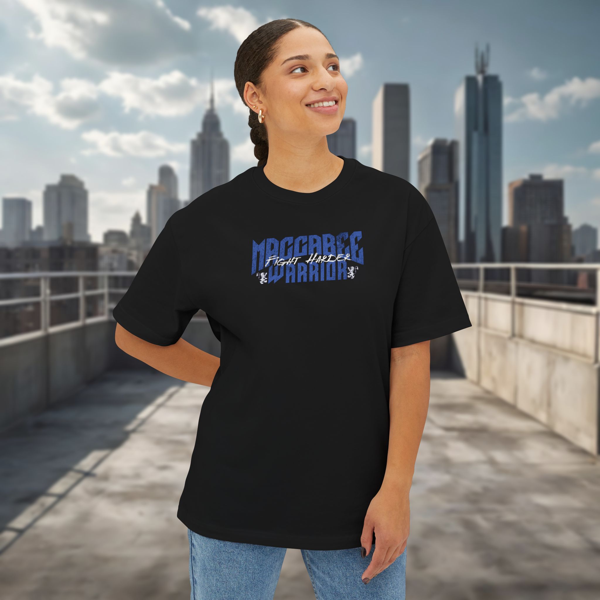 Strength-Inspired Oversized Boxy Tee — Heritage Artwork - Image 4