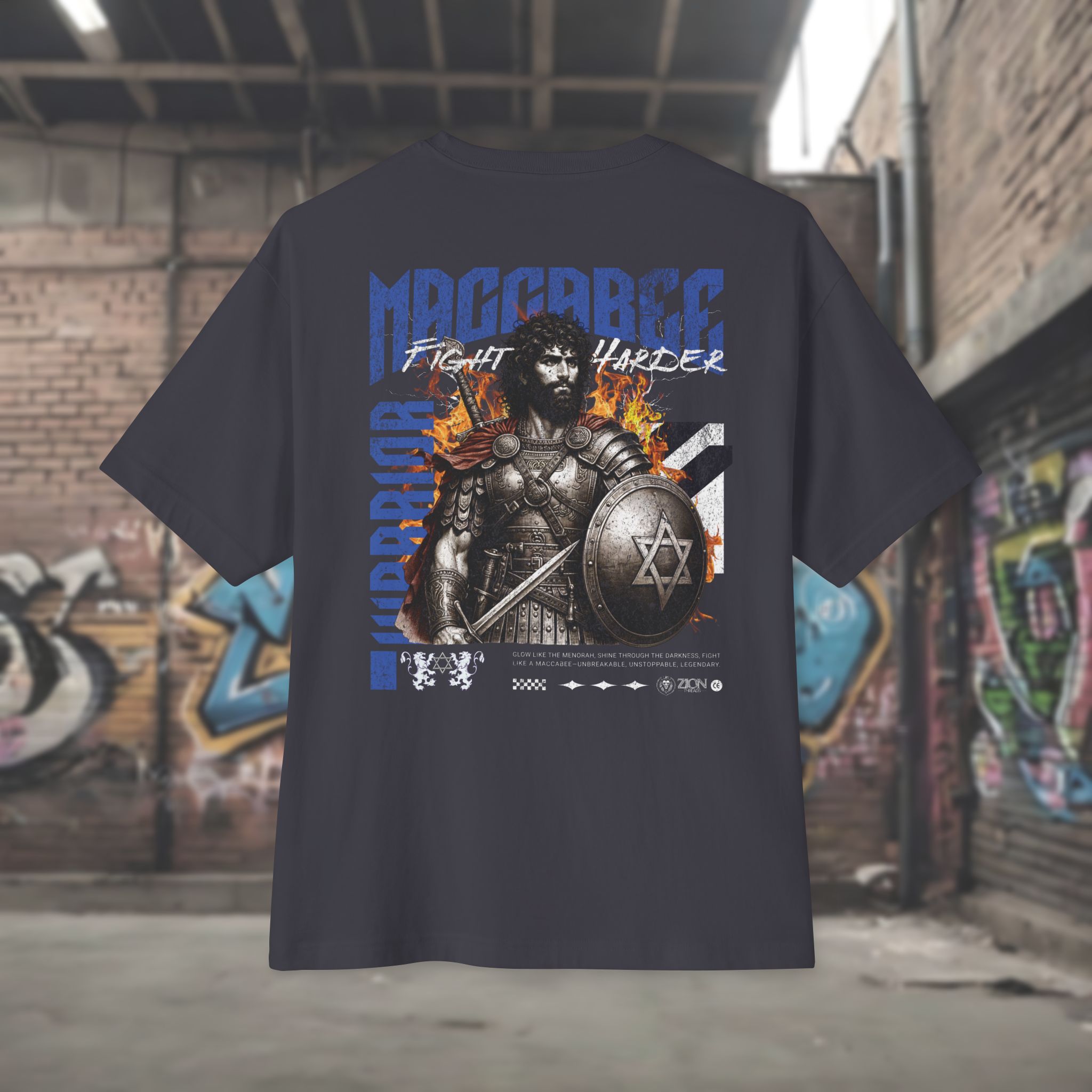 Strength-Inspired Oversized Boxy Tee — Heritage Artwork - Image 8