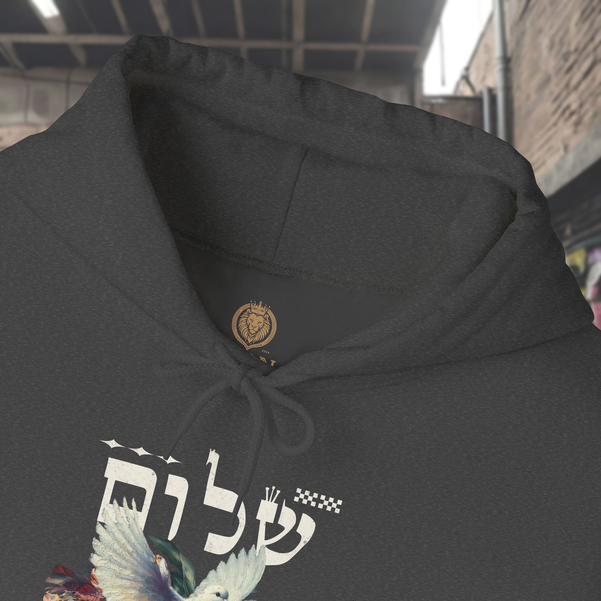 White Dove and Shalom Hebrew Letter Women's Hoodie - Image 18