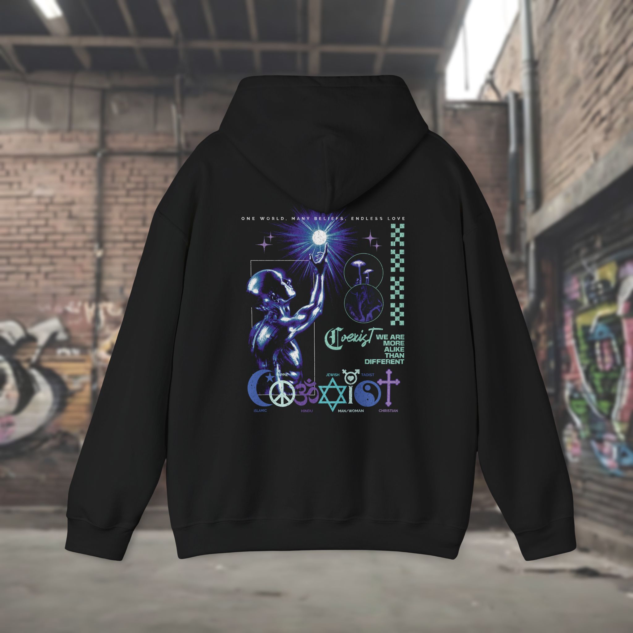 Coexist Hoodie - Unisex Sweatshirt