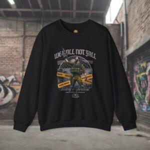 Crewneck Sweatshirt — "We Will Not Fall" Patriotic IDF Graphic