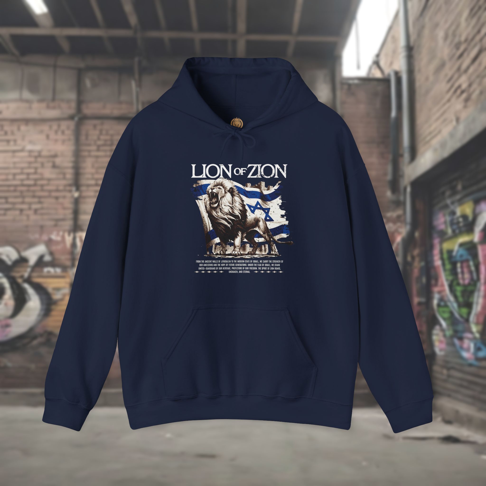 Lion of Zion, Israel Flag Design Women's Hoodie - Image 5
