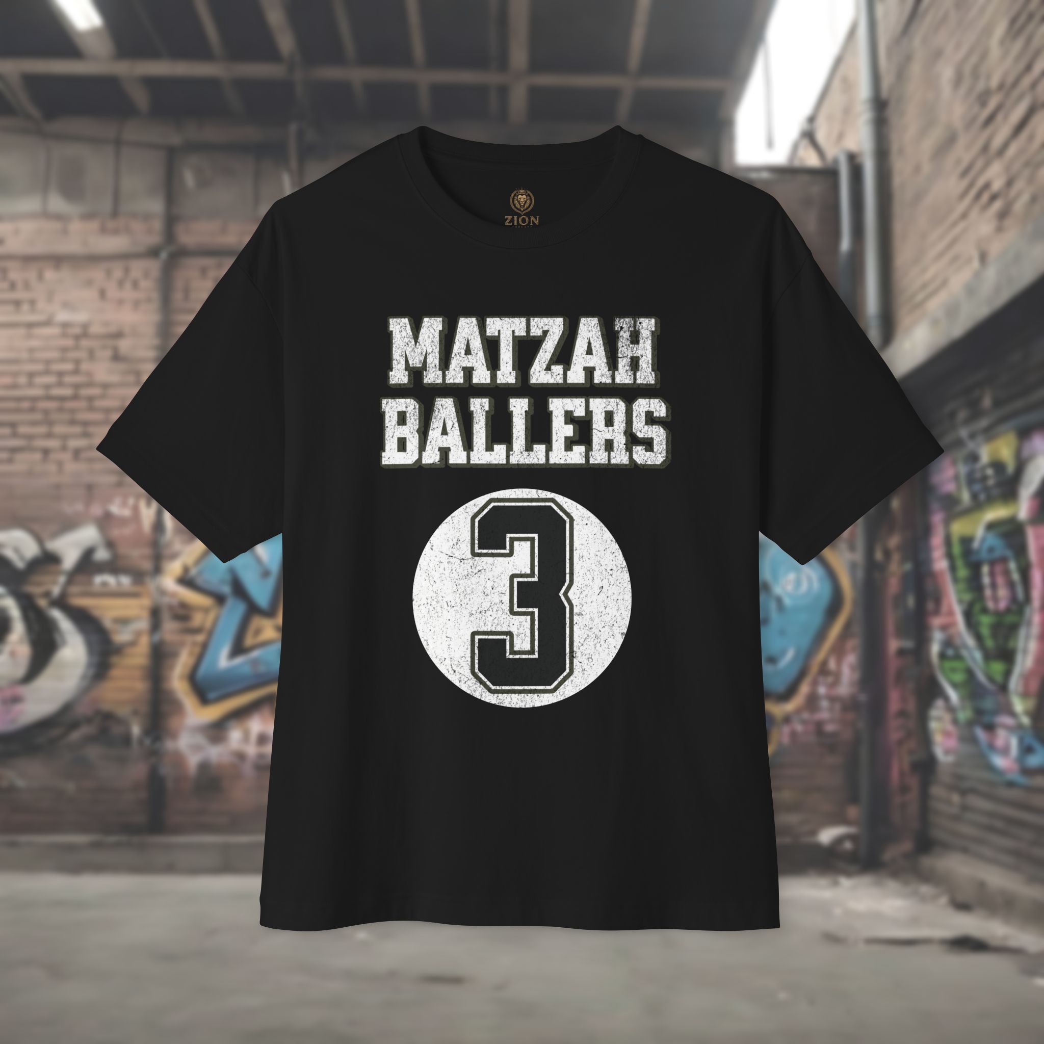 Matzah Ballers Unisex Oversized Boxy Tee