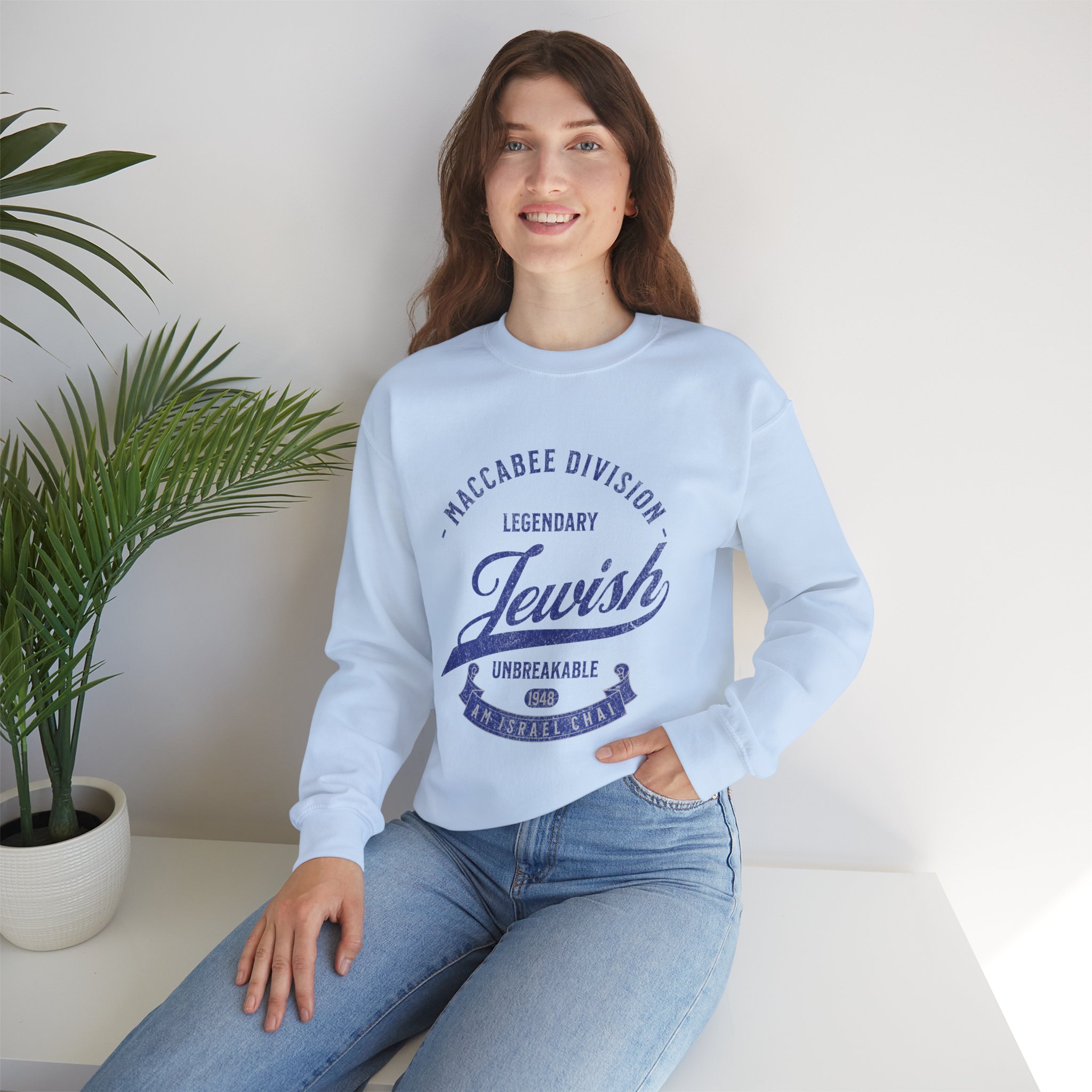 Legendary Jewish Maccabee Division Crewneck Sweatshirt - Image 18