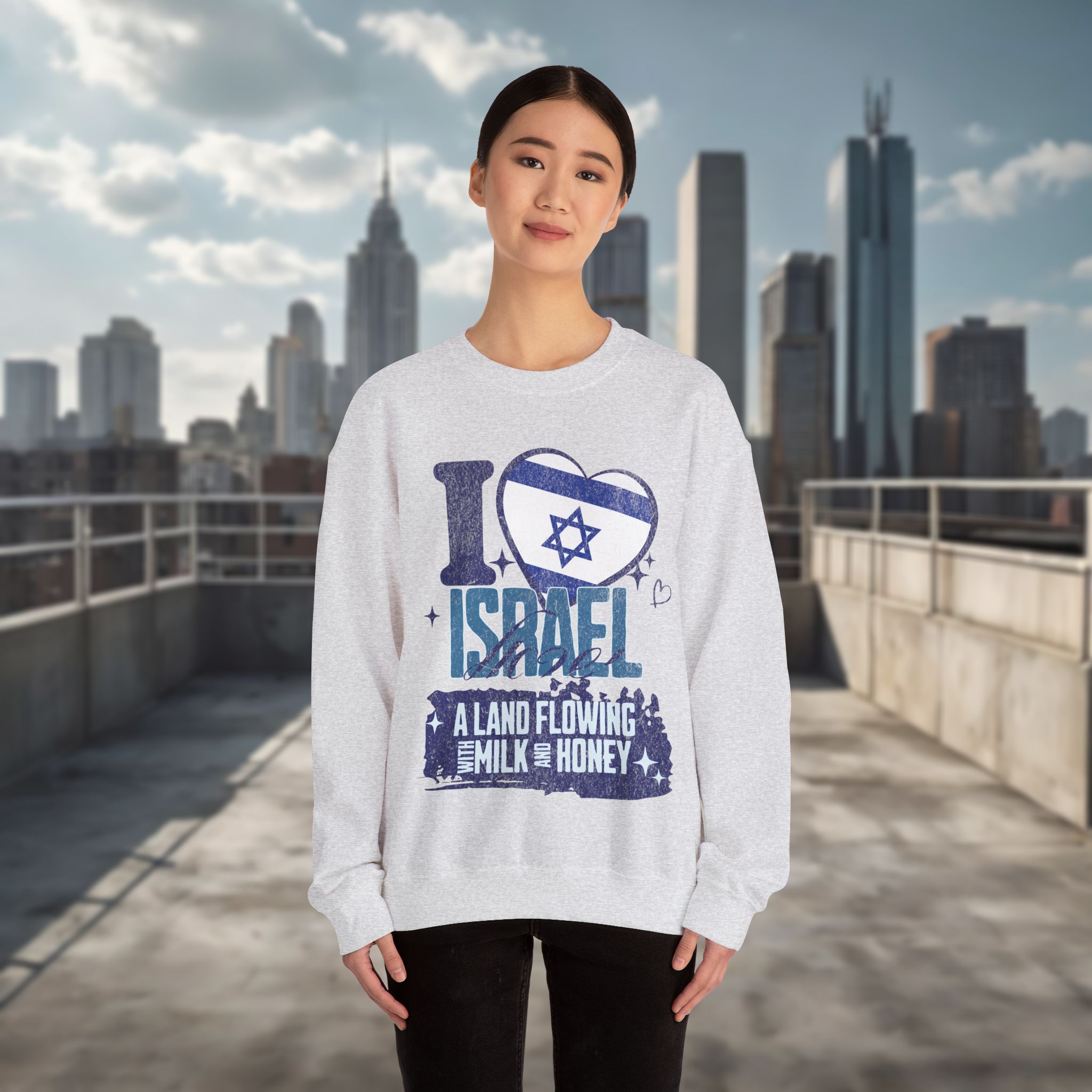 Israel Land Flowing with Milk and Honey Sweatshirt - Image 2