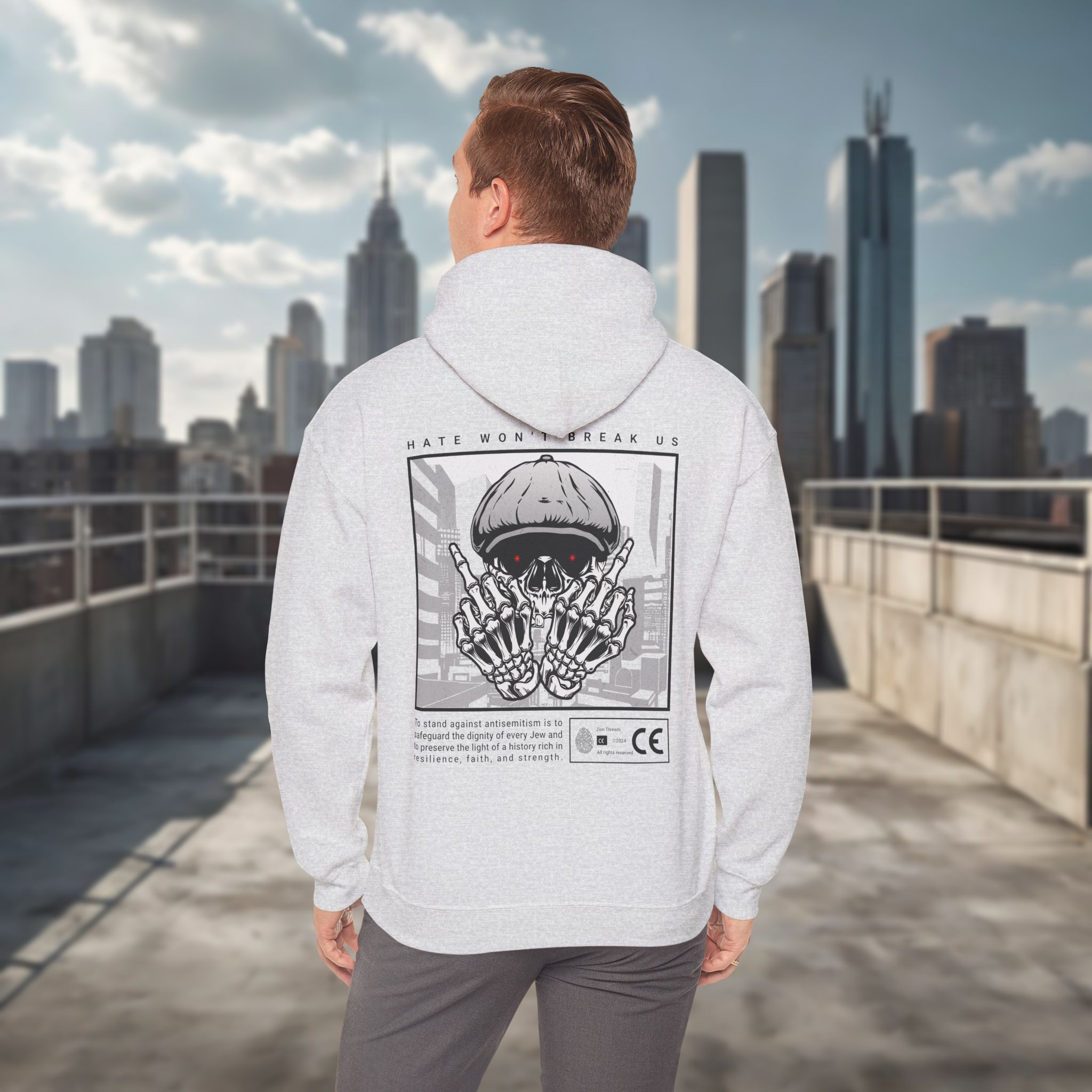 Hate Won't Break Us - Men's Hoodie - Image 2
