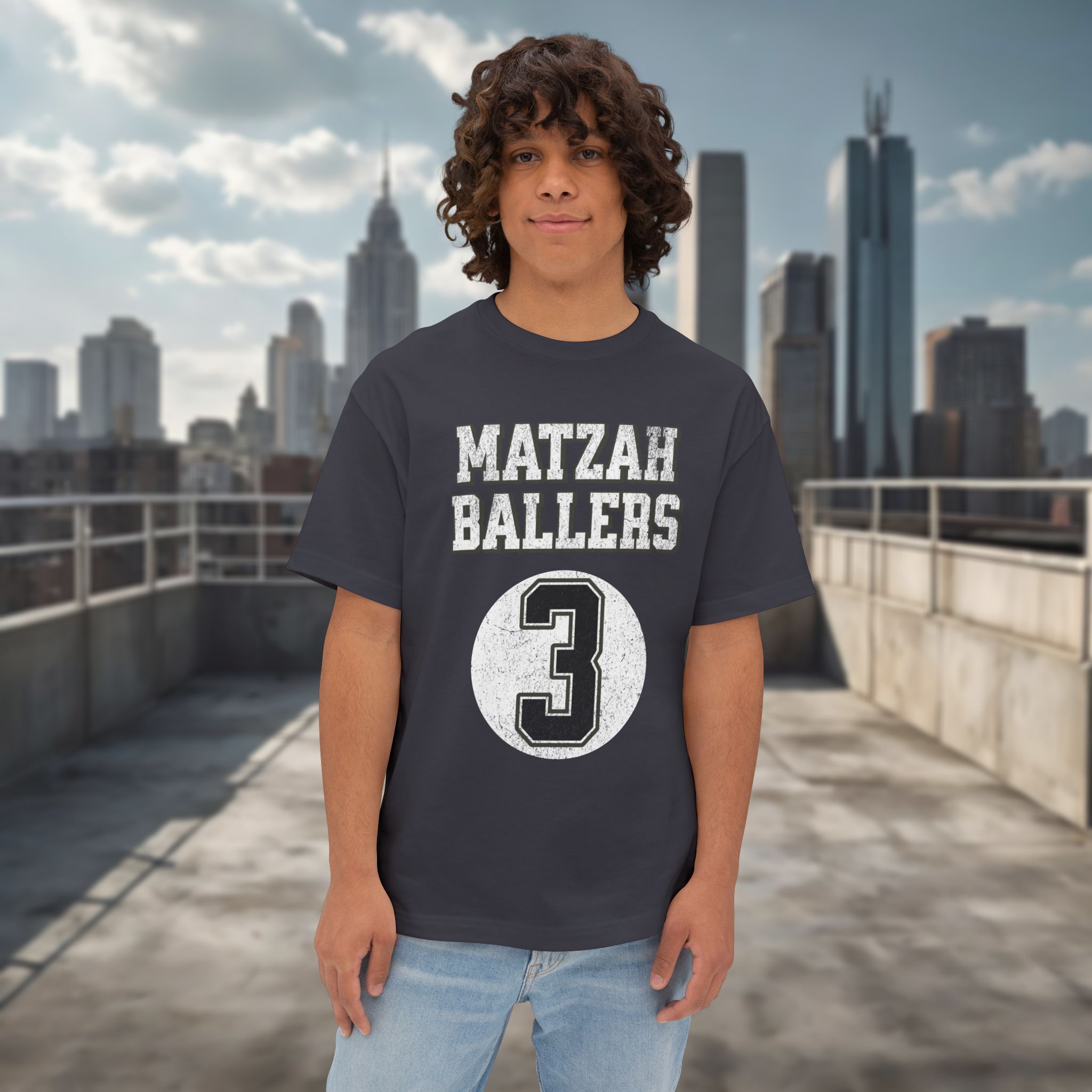 Matzah Ballers Unisex Oversized Boxy Tee - Image 7