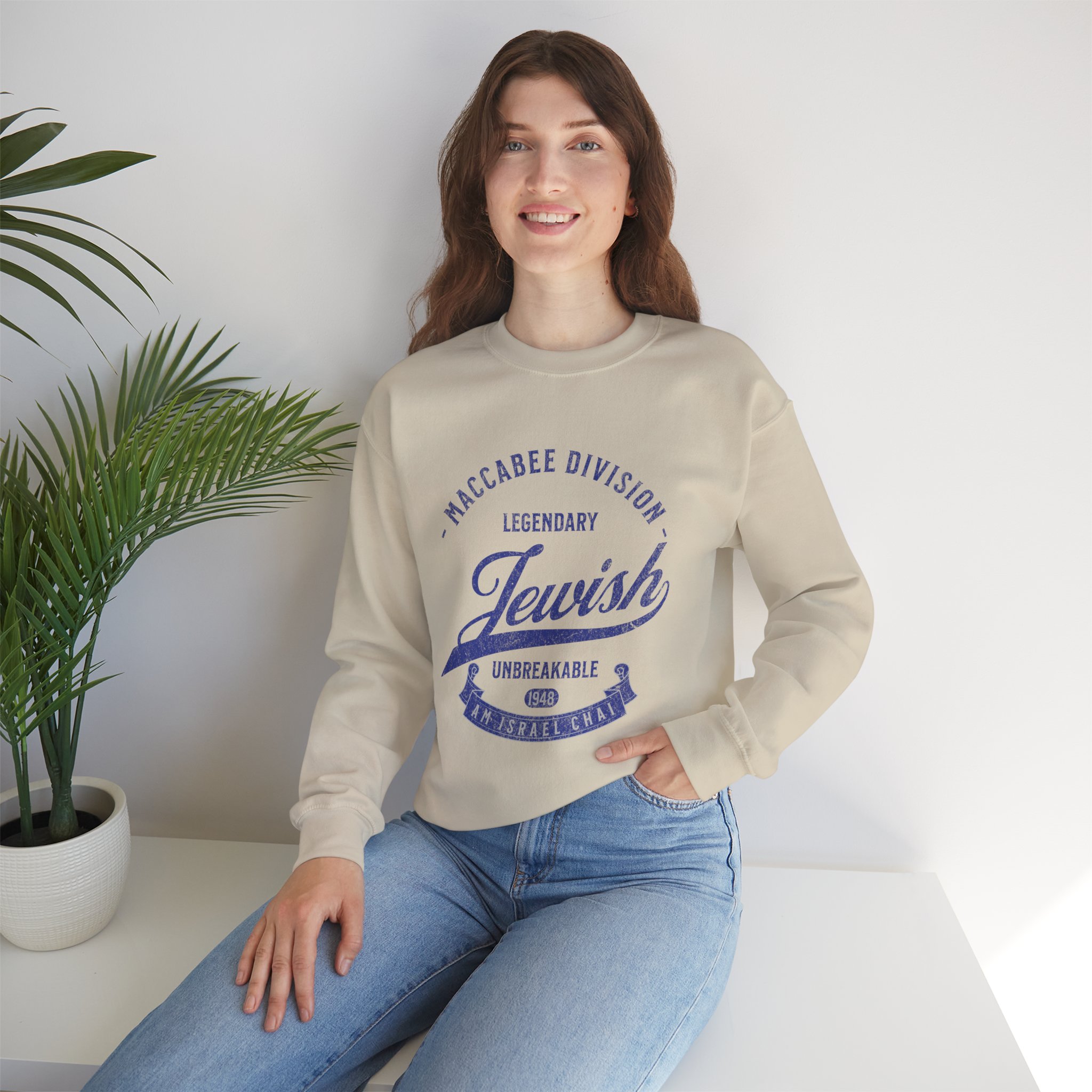 Legendary Jewish Maccabee Division Crewneck Sweatshirt - Image 6