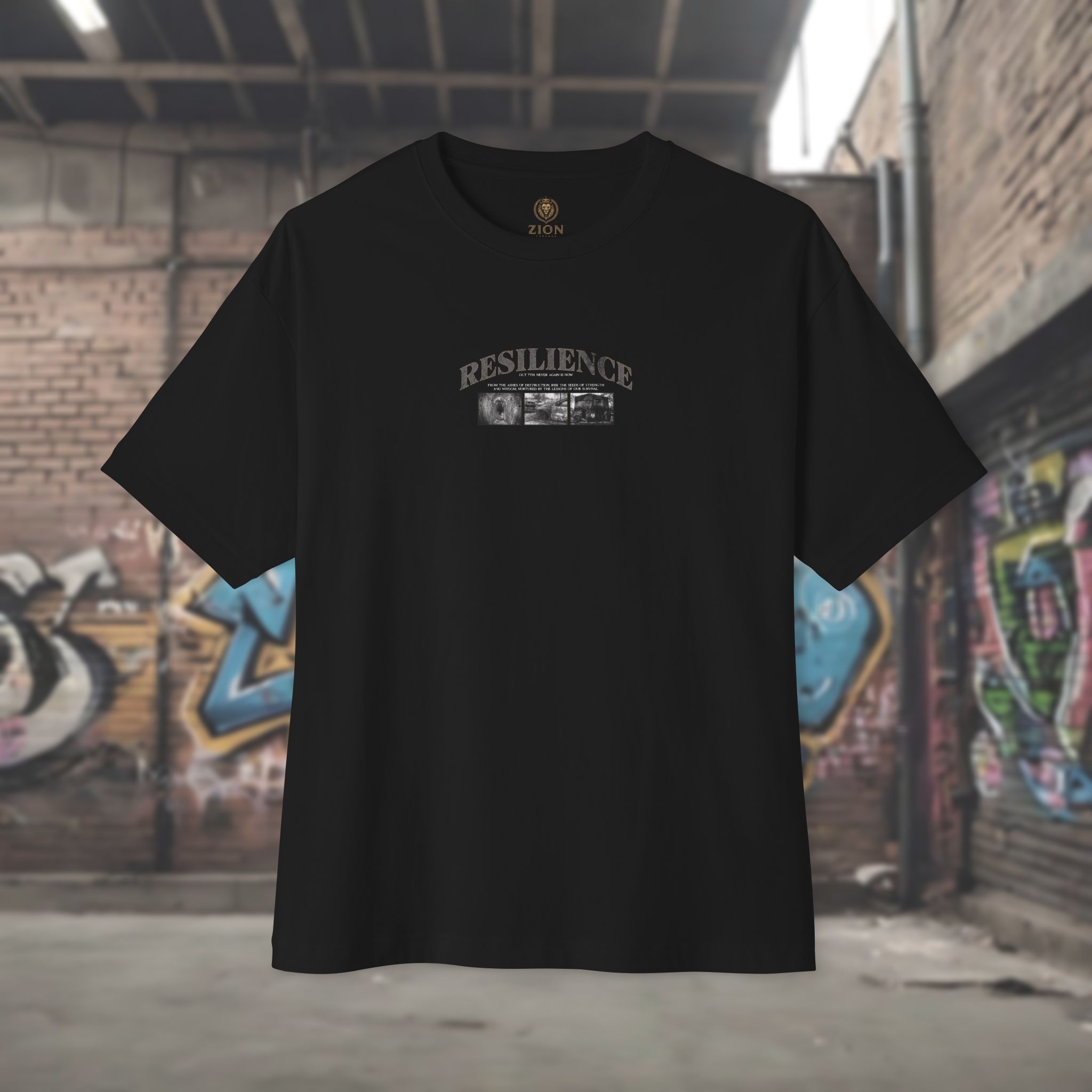 Resilience Oct 7th - Men’s Oversized T-Shirt - Image 3