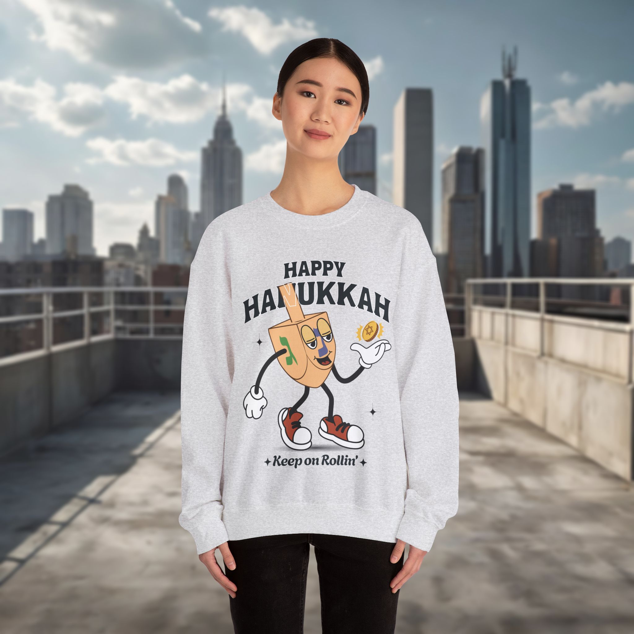 Happy Hanukkah Sweatshirt for Women - Image 2