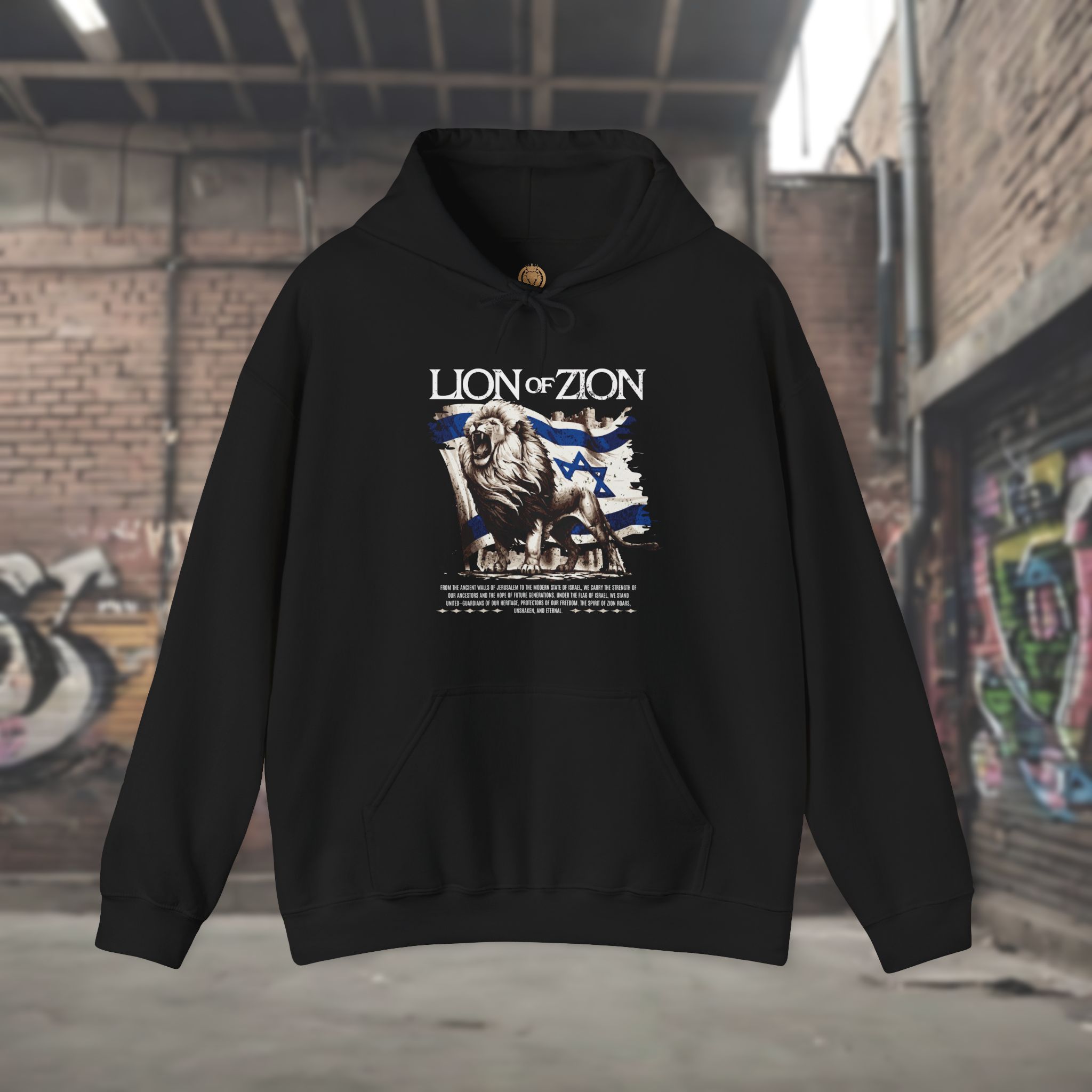 Lion of Zion, Israel Flag Design Women's Hoodie