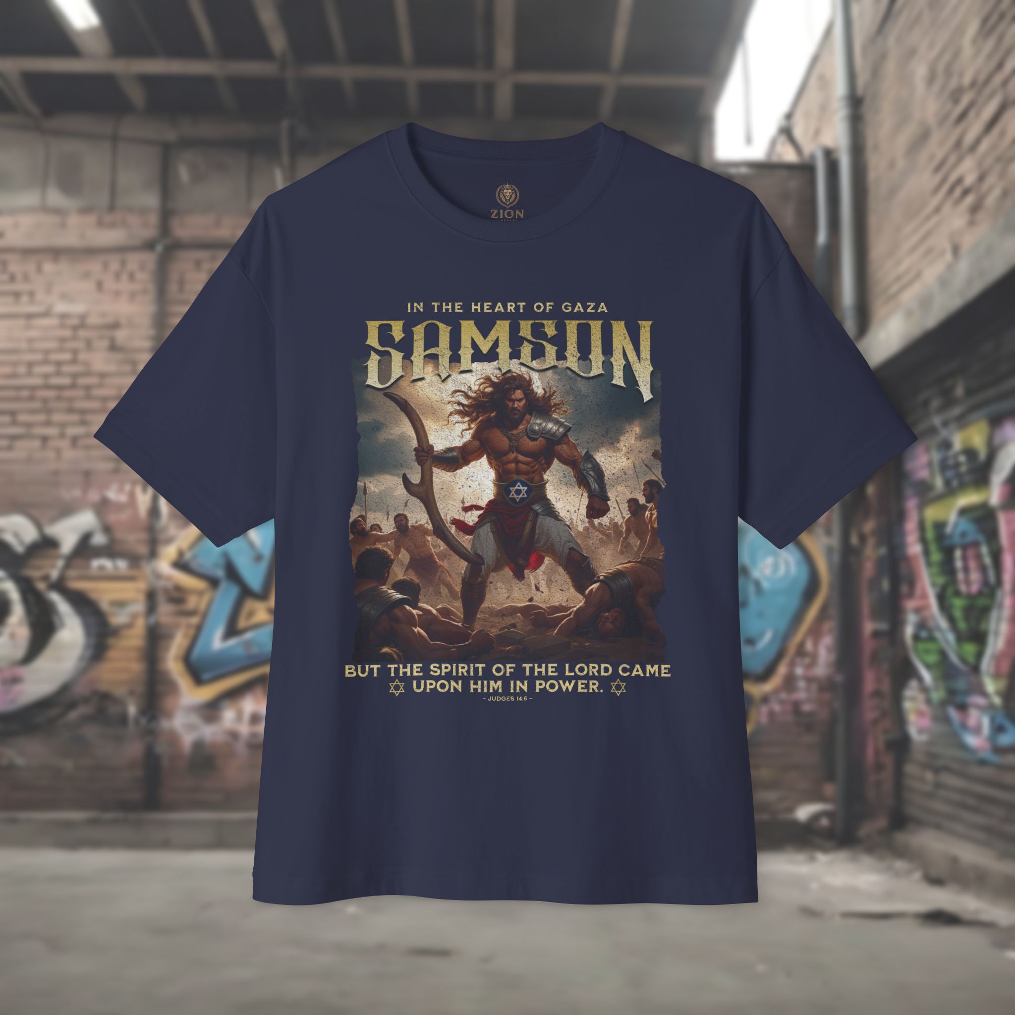 Samson Men Oversized Boxy Tee - Vintage Graphic T-Shirt for Comfort and Style - Image 9