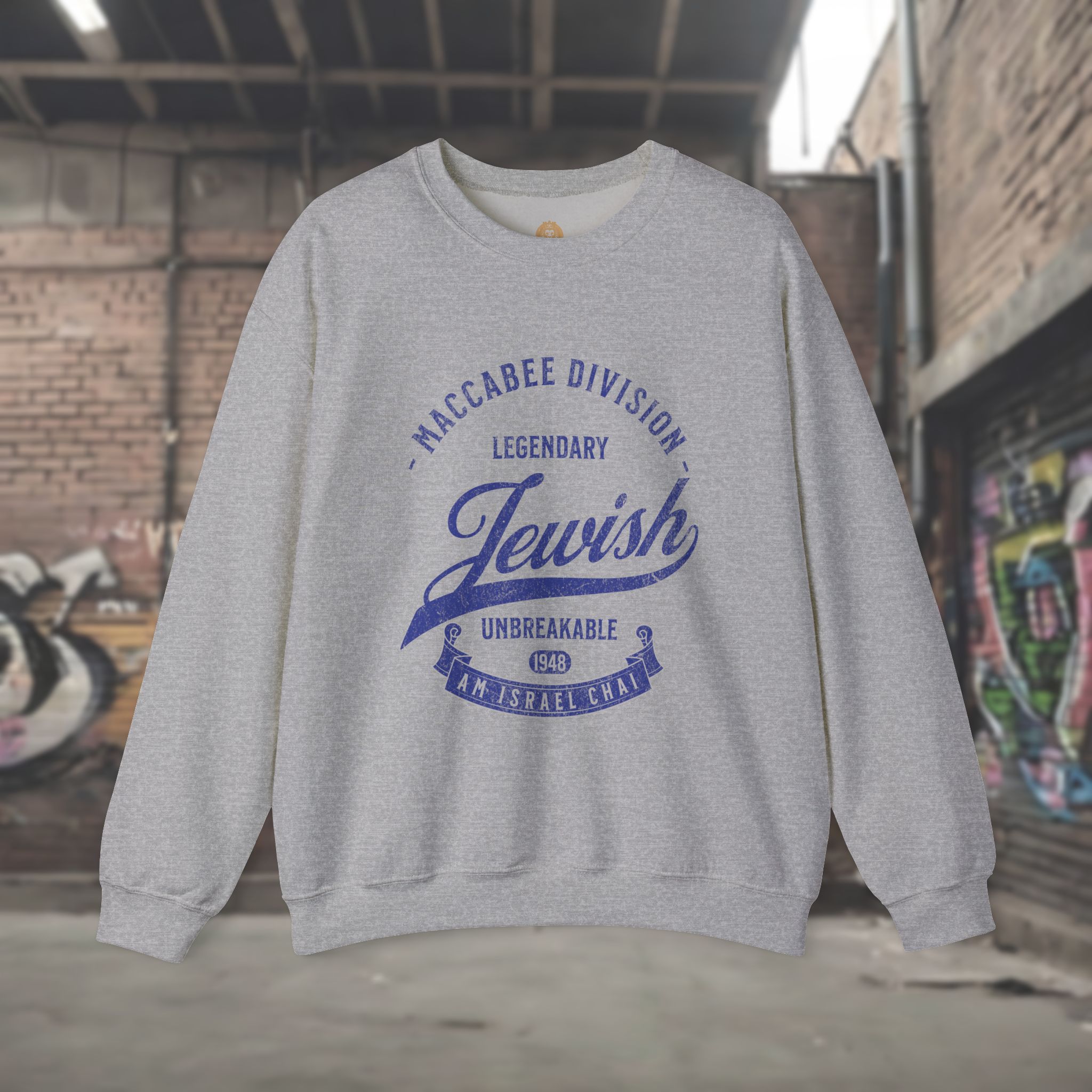 Legendary Jewish Maccabee Division Crewneck Sweatshirt - Image 7
