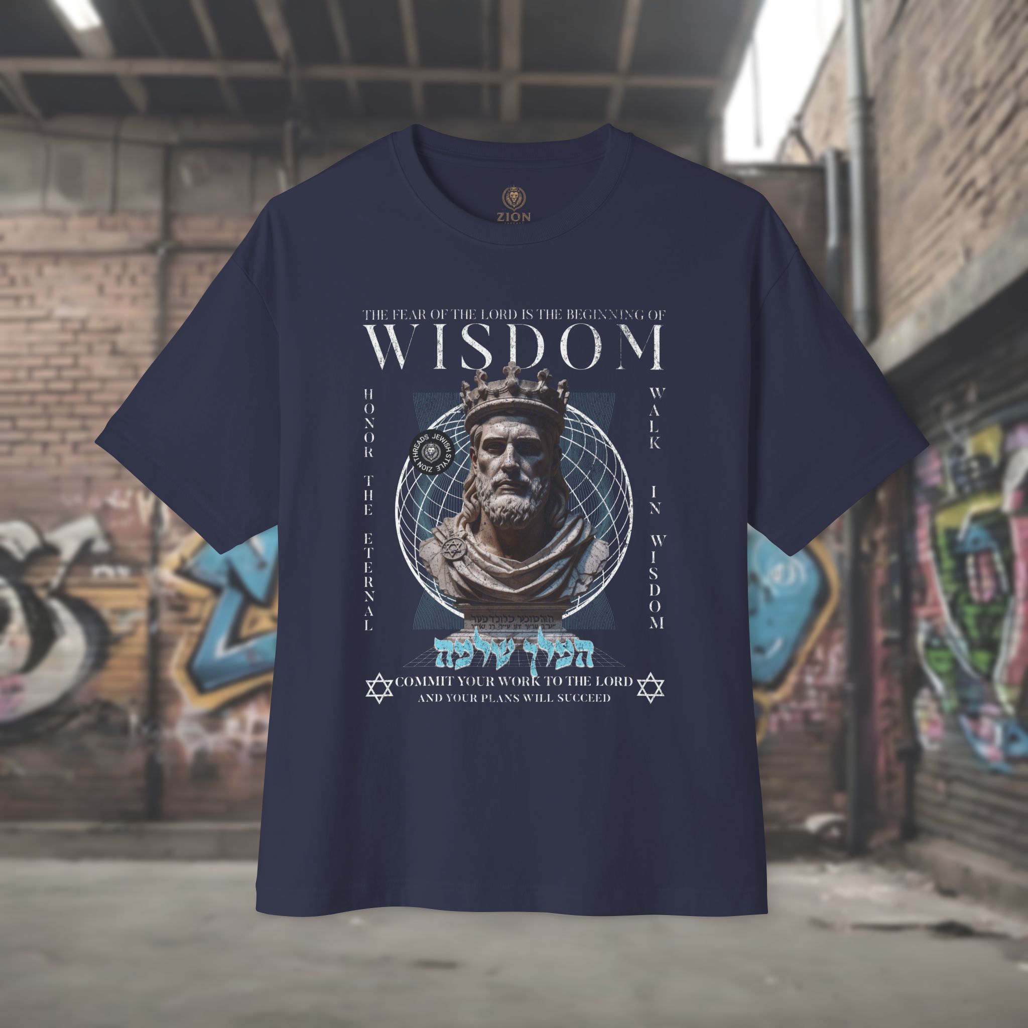Inspirational Wisdom King Solomon - Men Oversized Tee - Image 9