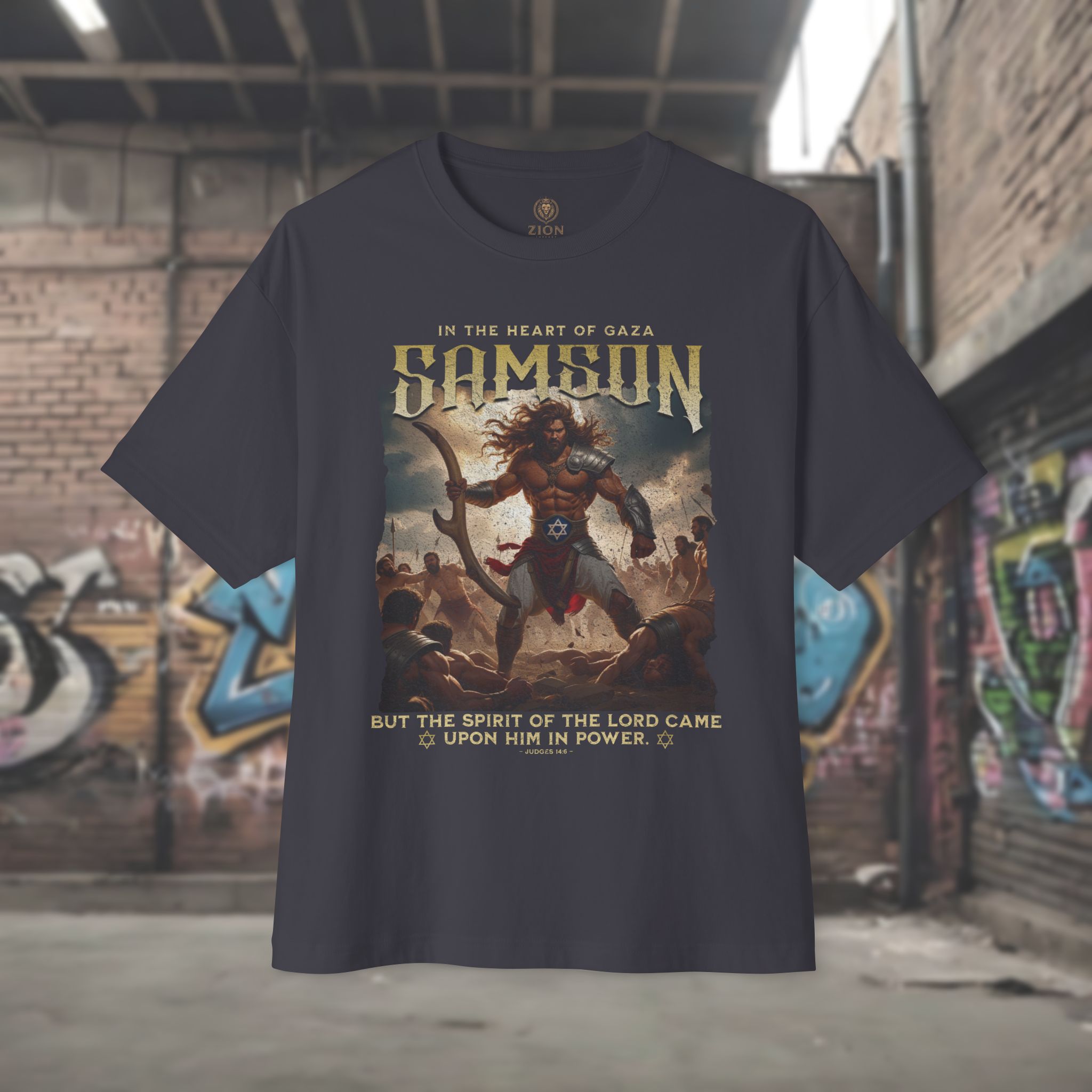 Samson Men Oversized Boxy Tee - Vintage Graphic T-Shirt for Comfort and Style - Image 5