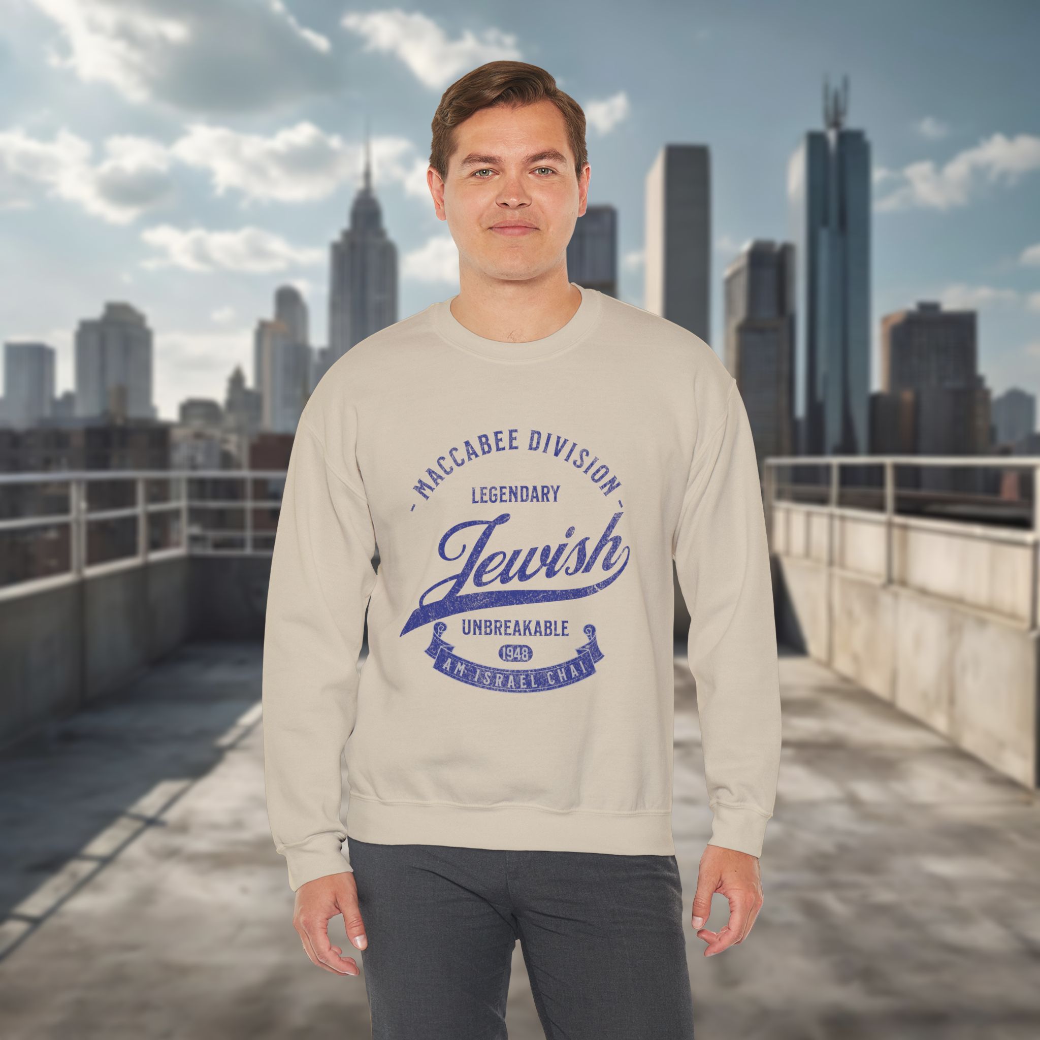 Legendary Jewish Maccabee Division Crewneck Sweatshirt - Image 5