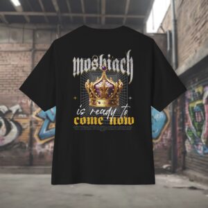 Urban Jewish Oversized Tee for Men - Moshiach Y2K Design