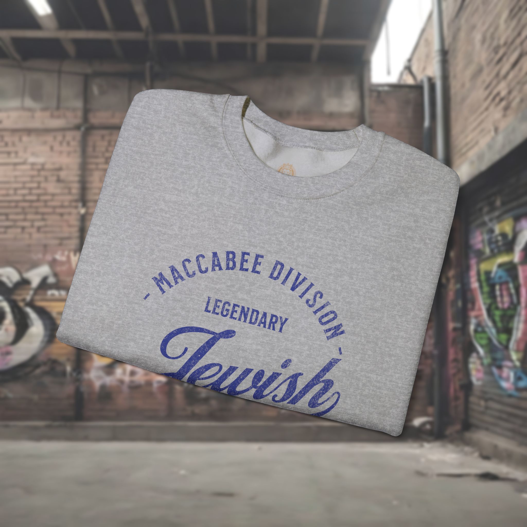 Legendary Jewish Maccabee Division Crewneck Sweatshirt - Image 9