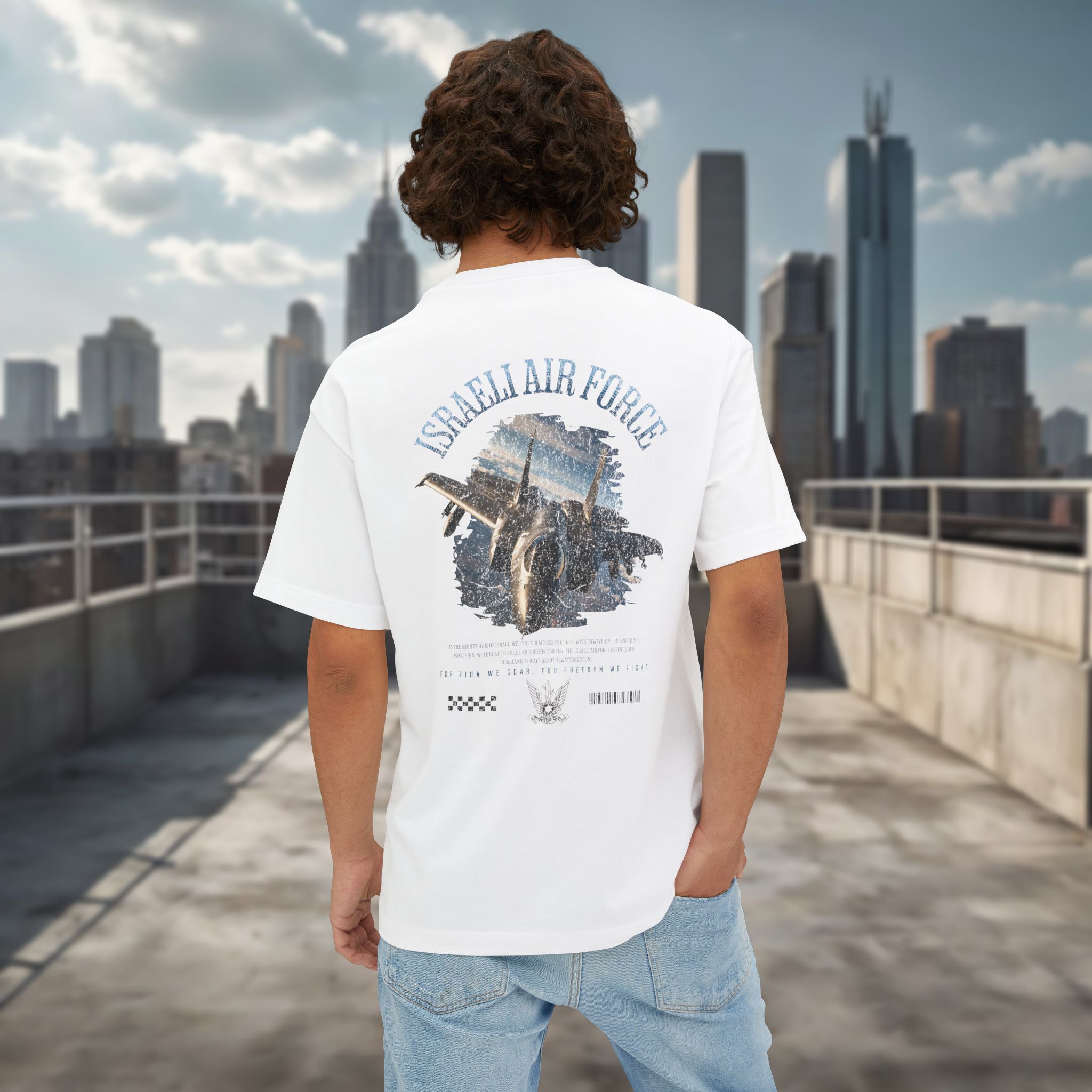 Israeli Air Forces Oversized T-Shirt for Men - Image 2