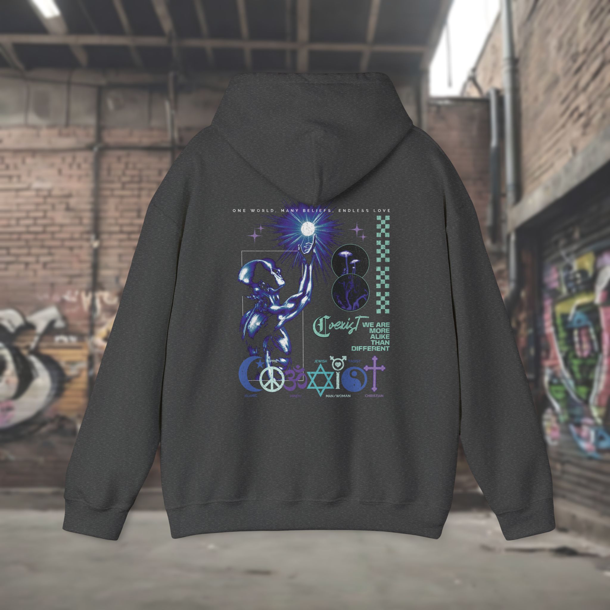 Coexist Hoodie - Unisex Sweatshirt - Image 8