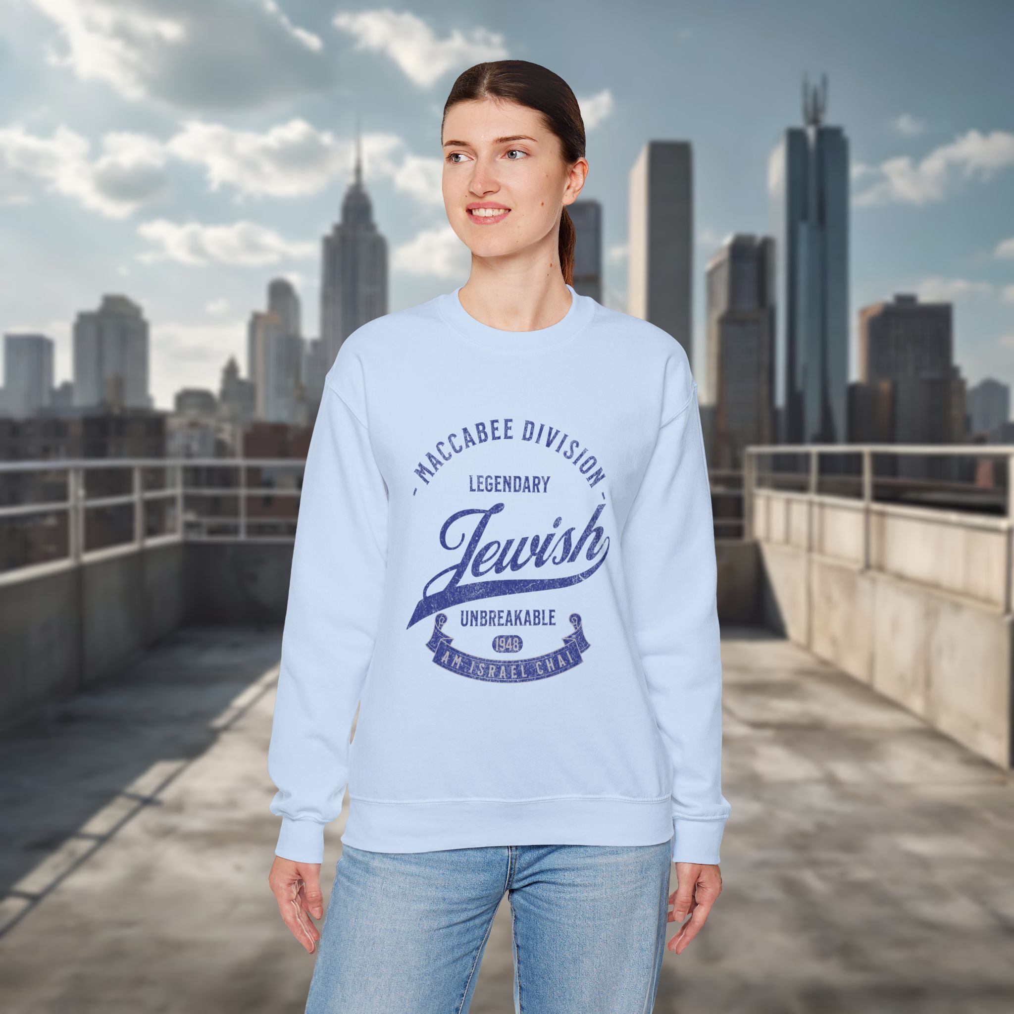 Legendary Jewish Maccabee Division Crewneck Sweatshirt - Image 16