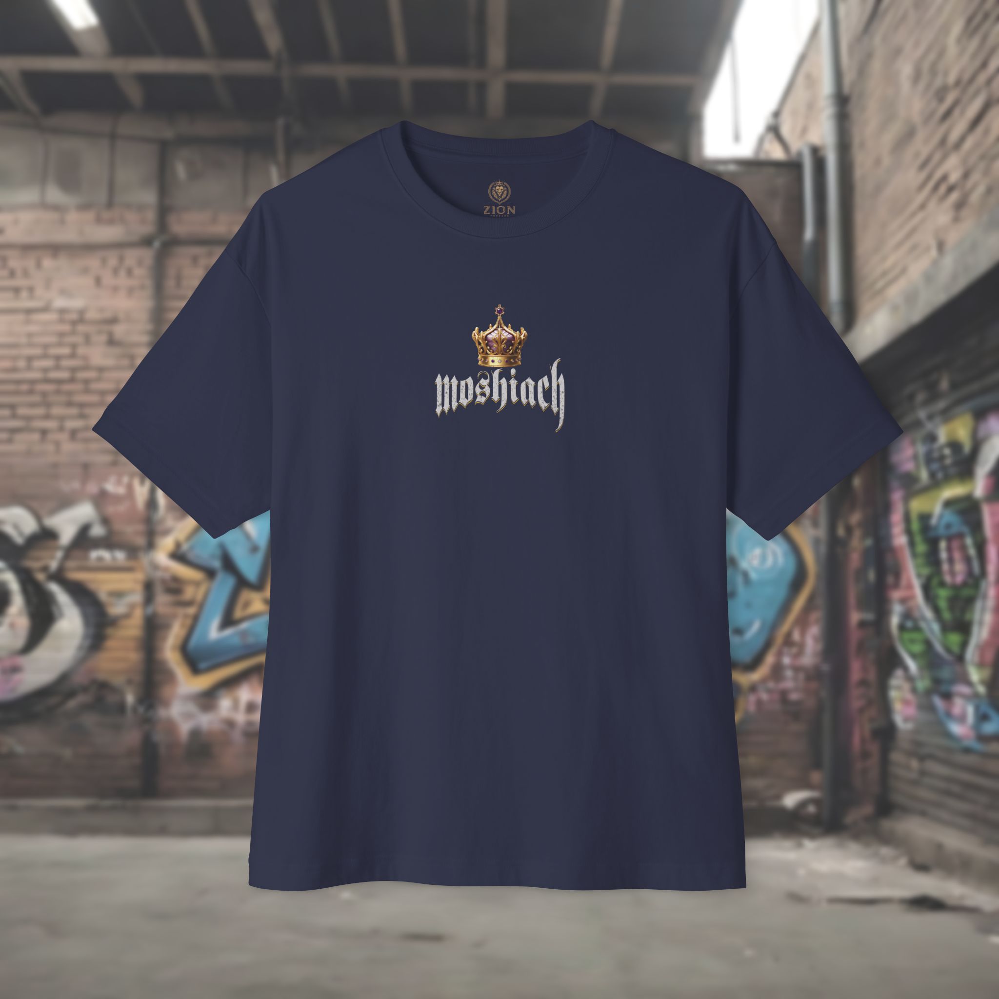 Urban Jewish Oversized Tee for Men - Moshiach Y2K Design - Image 13