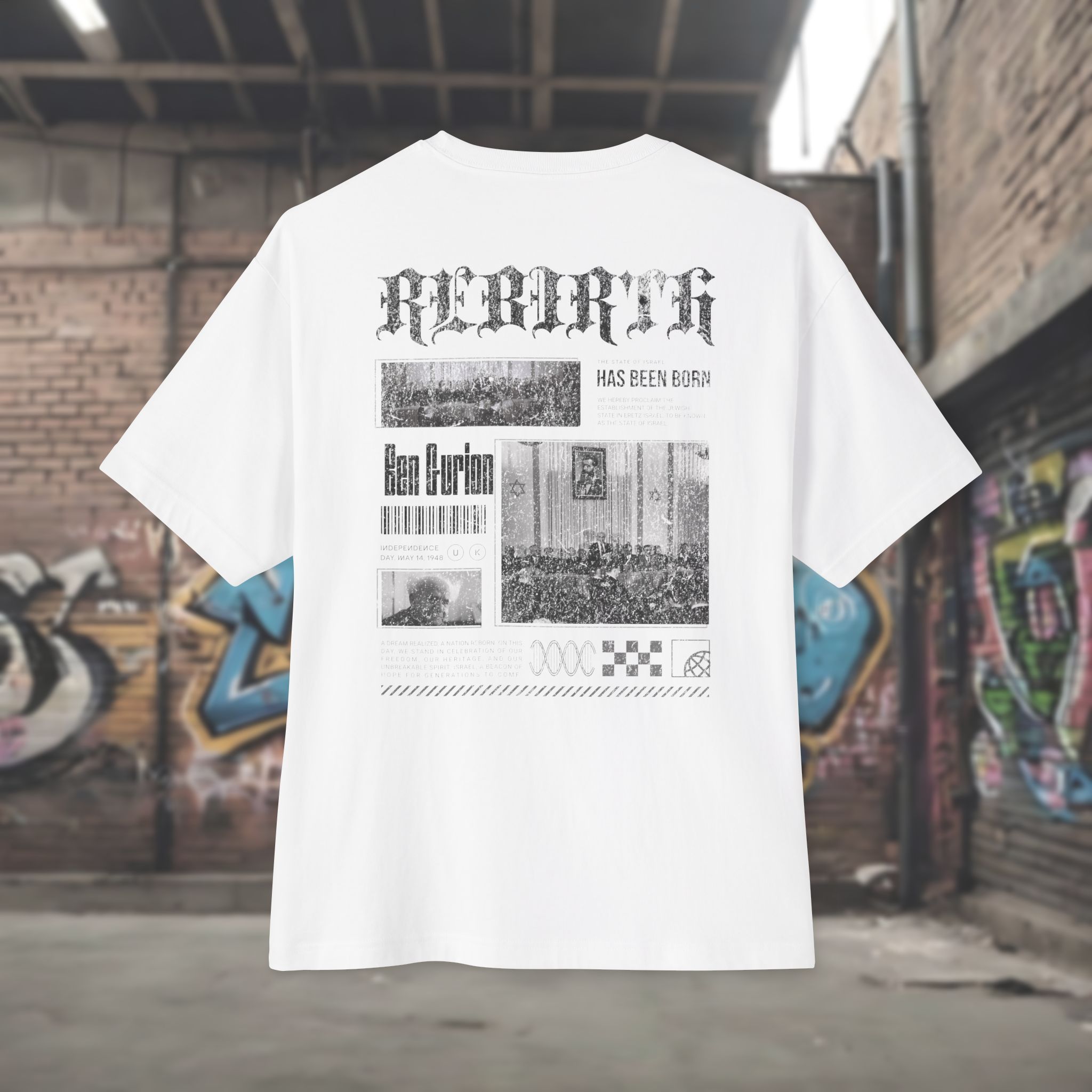 Rebirth of Israel 1948 - Men's Oversized T-Shirt