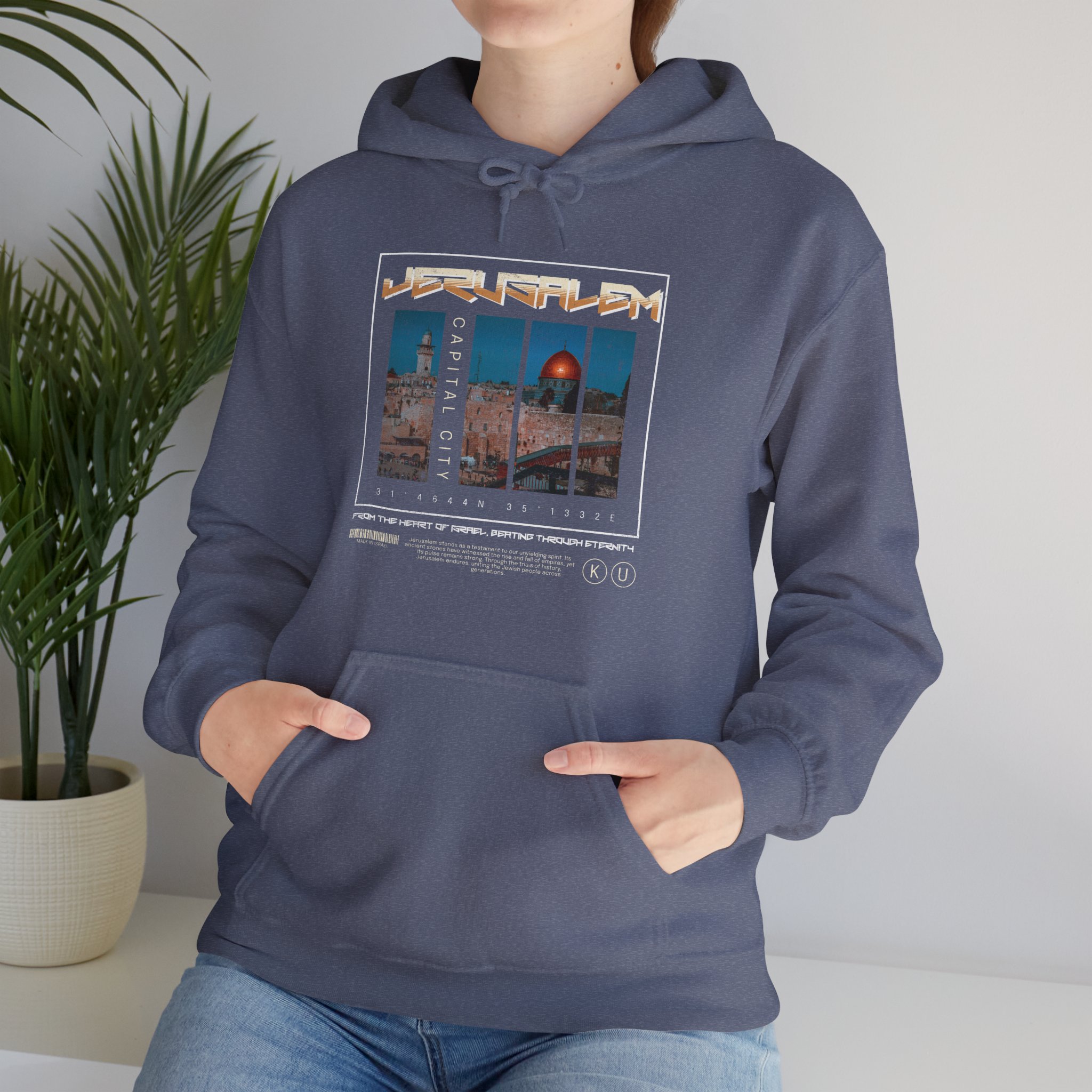 Jerusalem Y2K Israel Pride - Hoodie for Women - Image 28