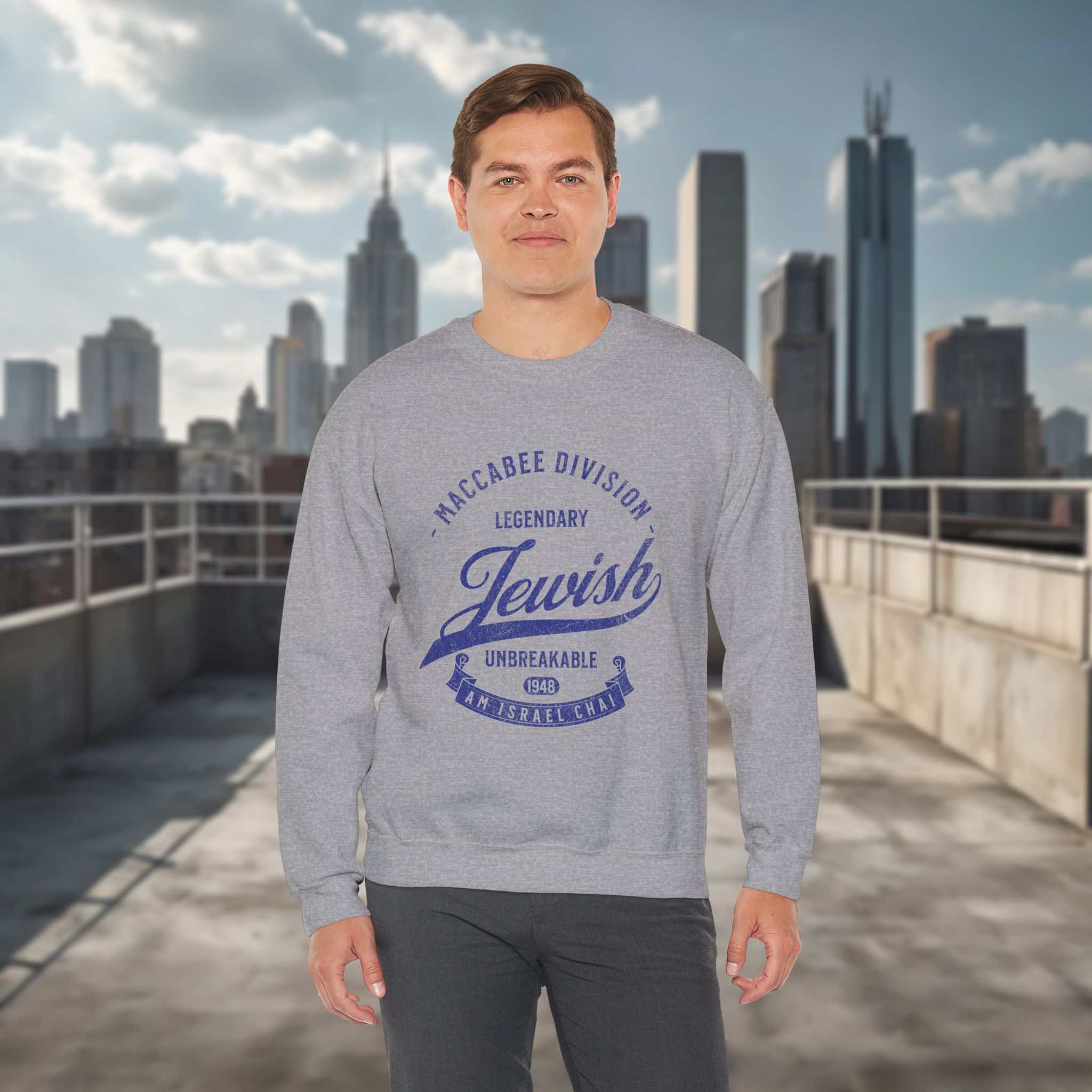 Legendary Jewish Maccabee Division Crewneck Sweatshirt - Image 11