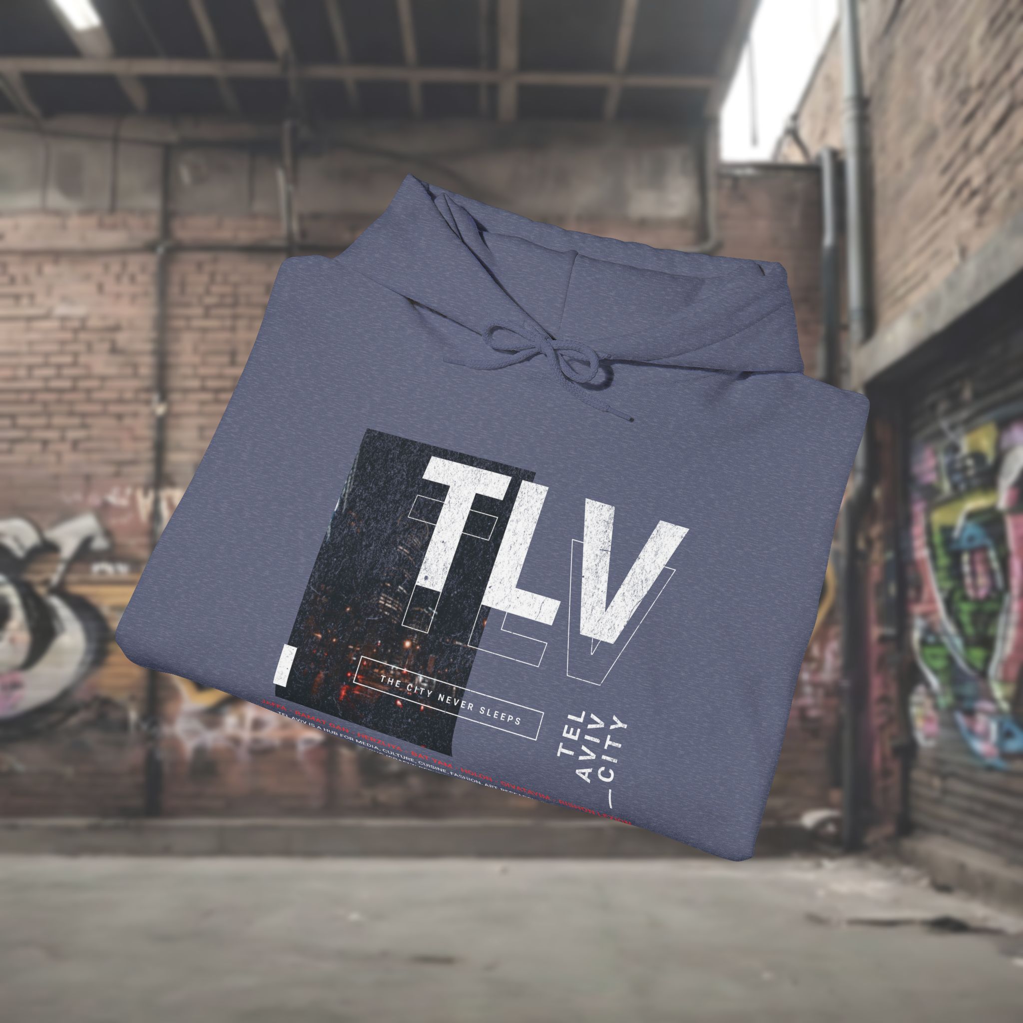 Tel Aviv, The City That Never Sleeps Men’s Hoodie - Image 22