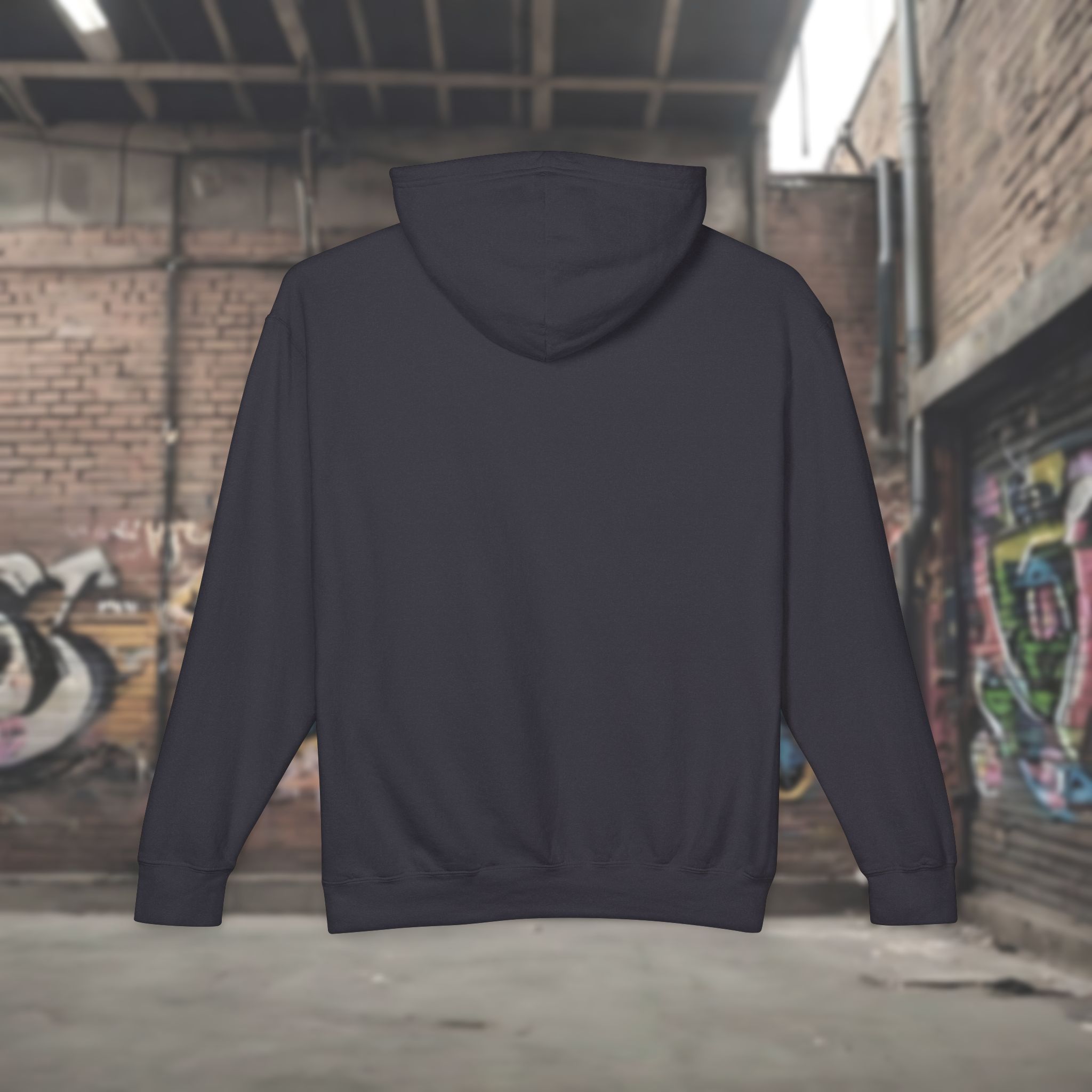 Lion of Zion Unisex Lightweight Hooded Sweatshirt - Bold Graphic Design - Image 2