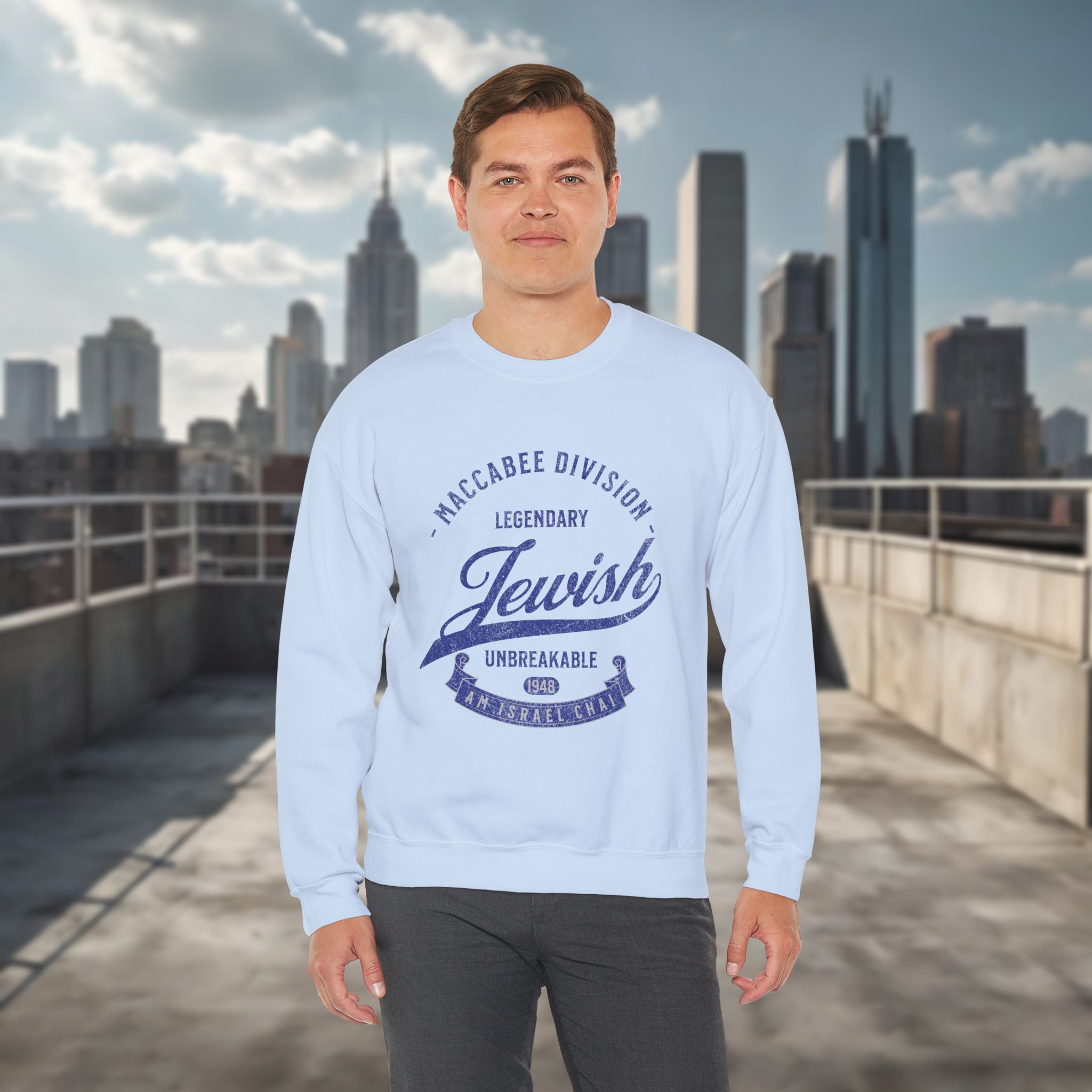 Legendary Jewish Maccabee Division Crewneck Sweatshirt - Image 17