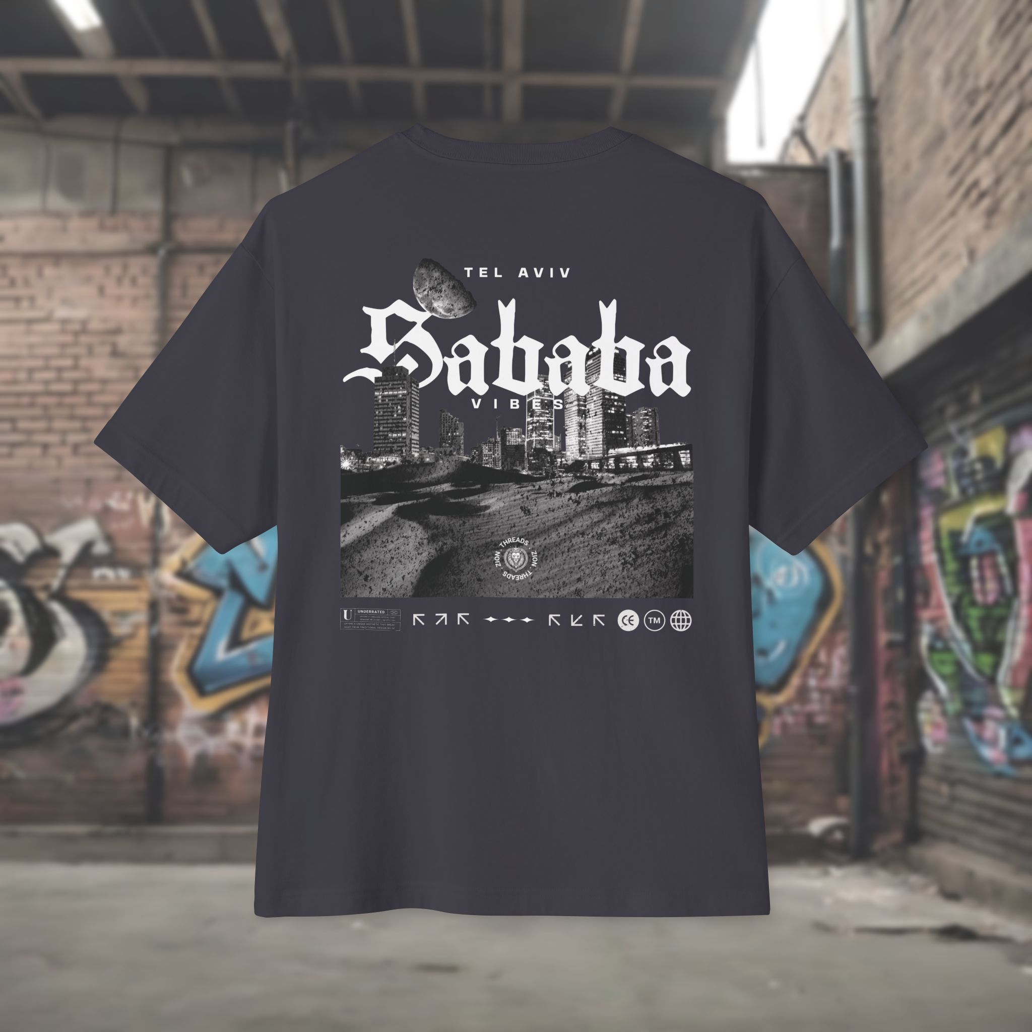 Tel Aviv Vibes Unisex Oversized Boxy Tee - Image 6