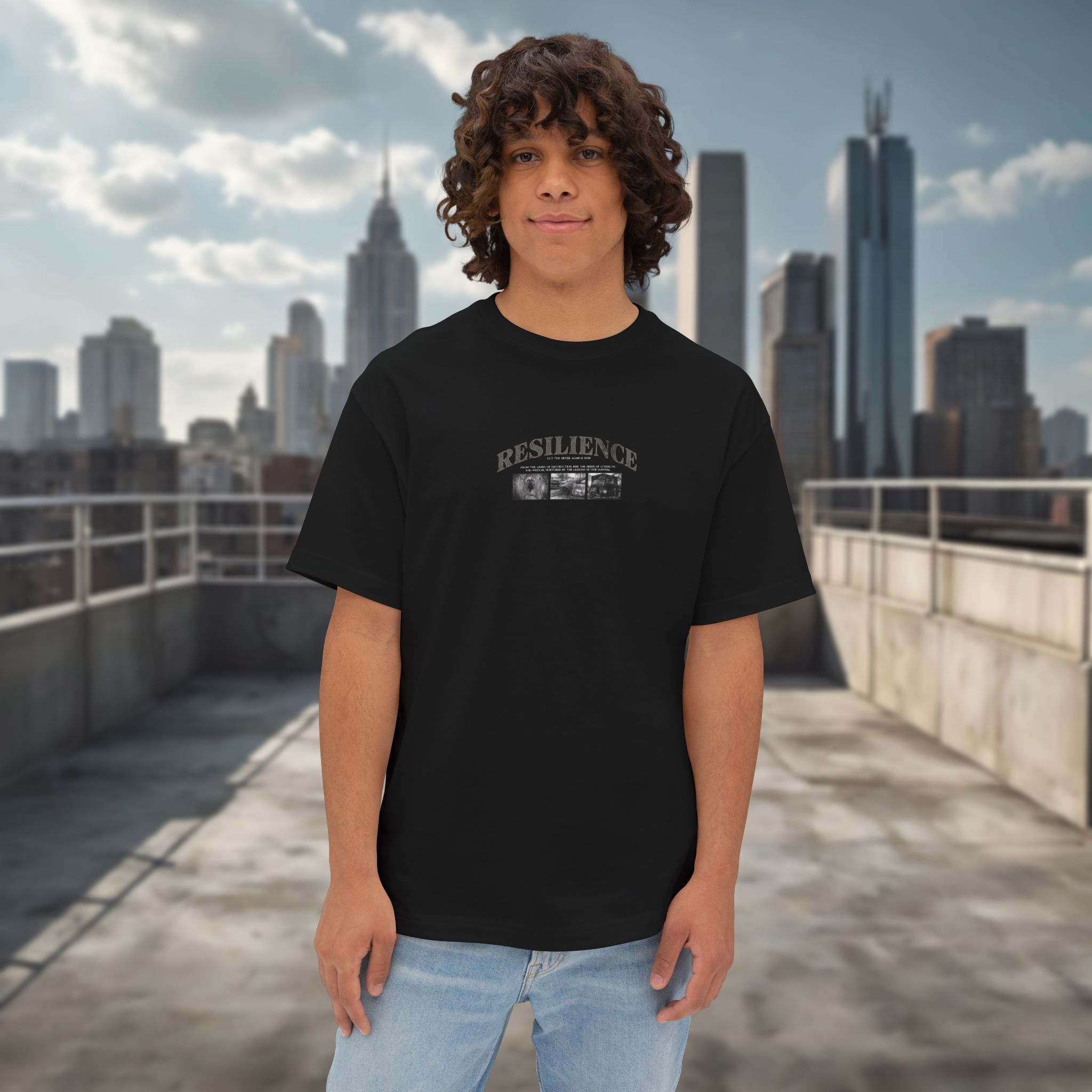 Resilience Oct 7th - Men’s Oversized T-Shirt - Image 4