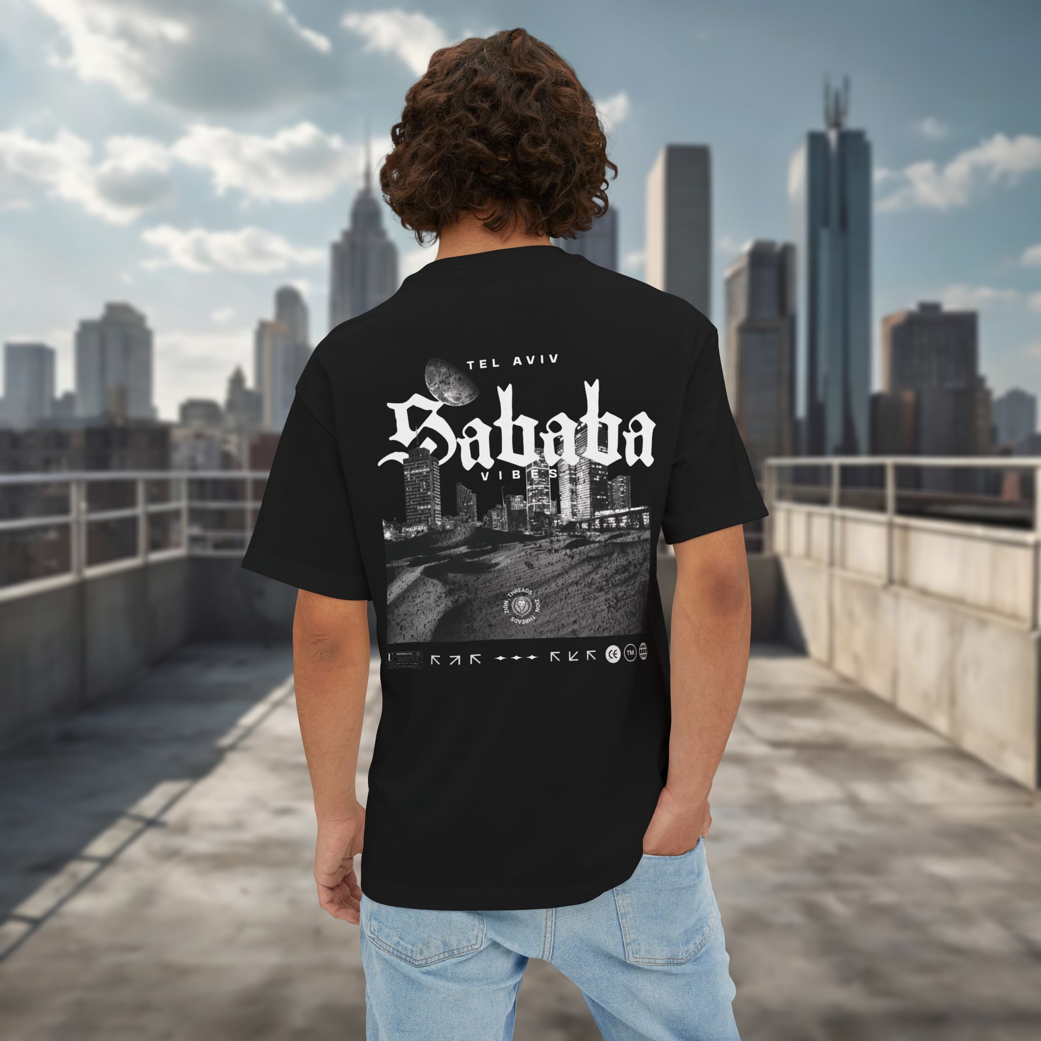 Tel Aviv Vibes Unisex Oversized Boxy Tee - Image 2