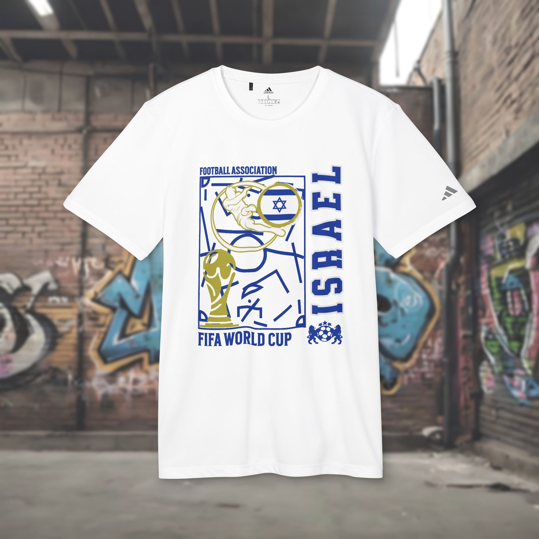 Israel Football Team Fans T-Shirt Unisex Adidas original