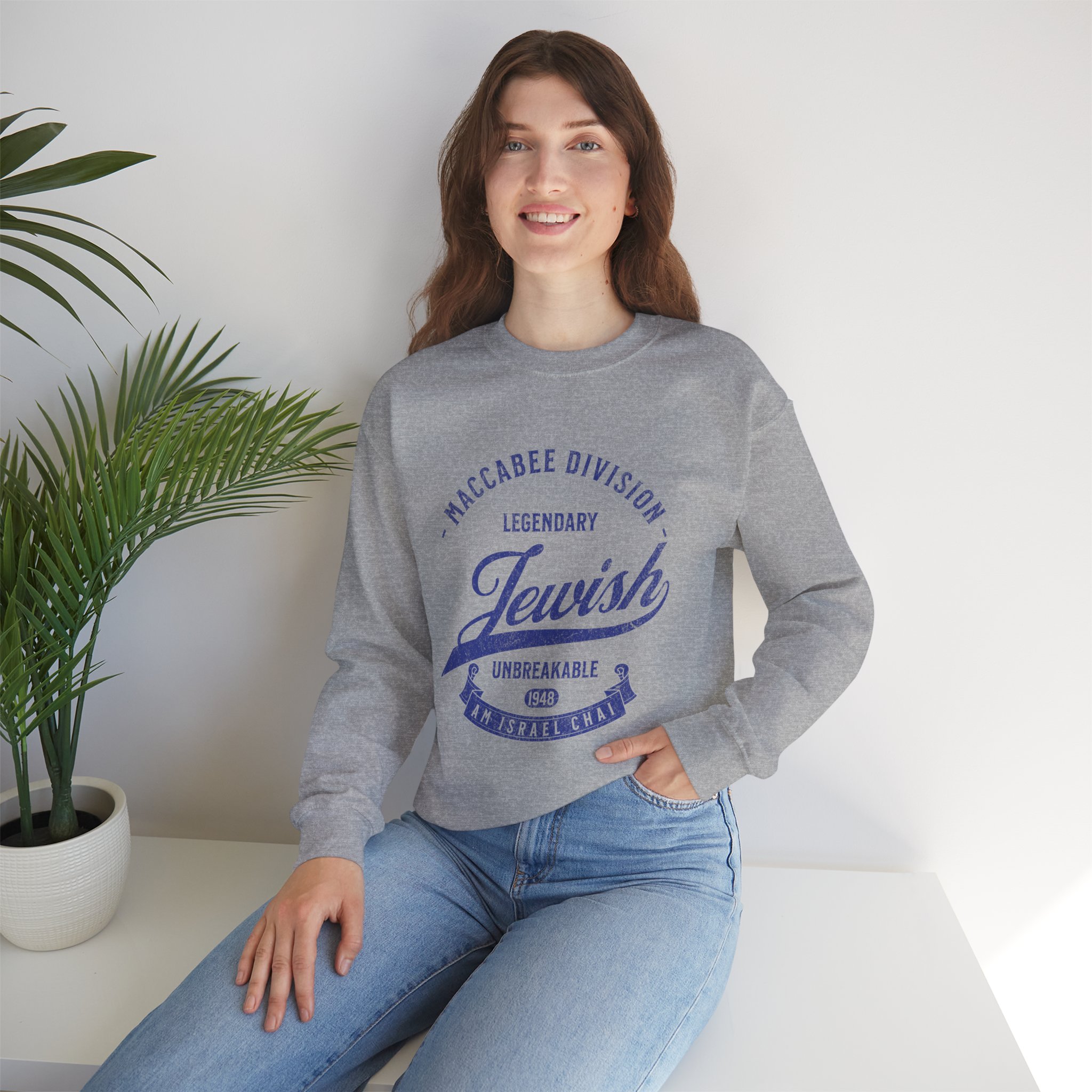 Legendary Jewish Maccabee Division Crewneck Sweatshirt - Image 12