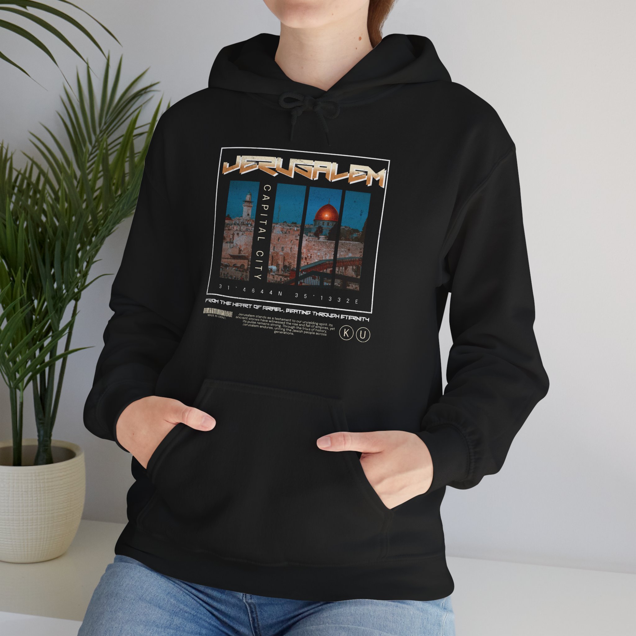 Jerusalem Y2K Israel Pride - Hoodie for Women - Image 2