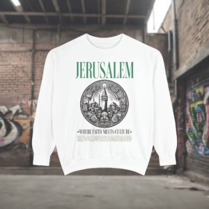 Jerusalem Vintage Illustration Sweatshirt – 'Jerusalem' Graphic Travel Crewneck